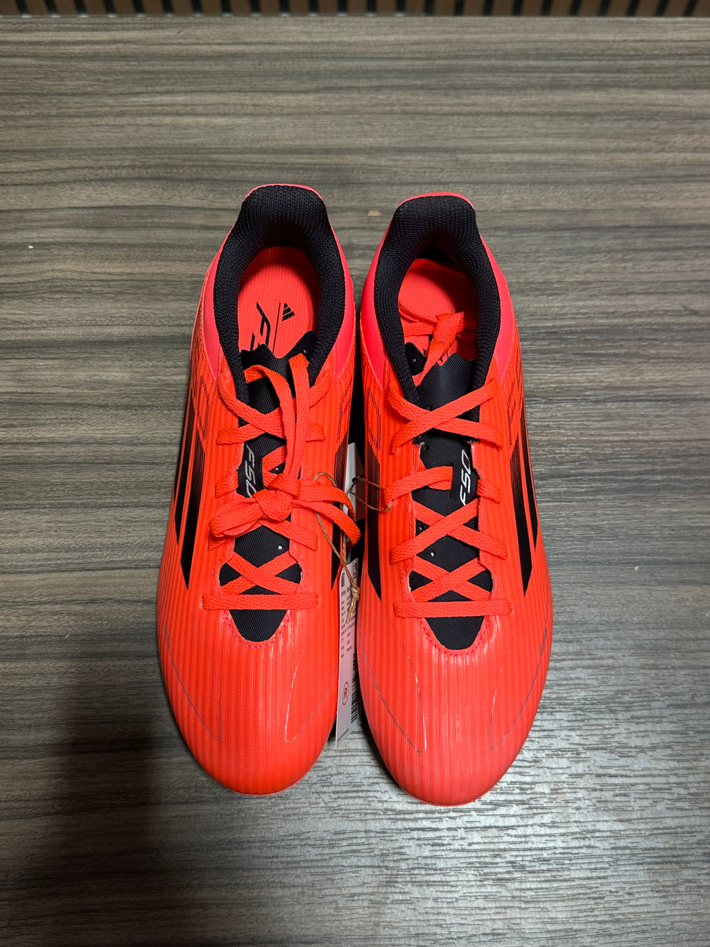 Adidas F50 Club FG/MG Turbo/Aurora Black/Platinum Metallic Sz 9