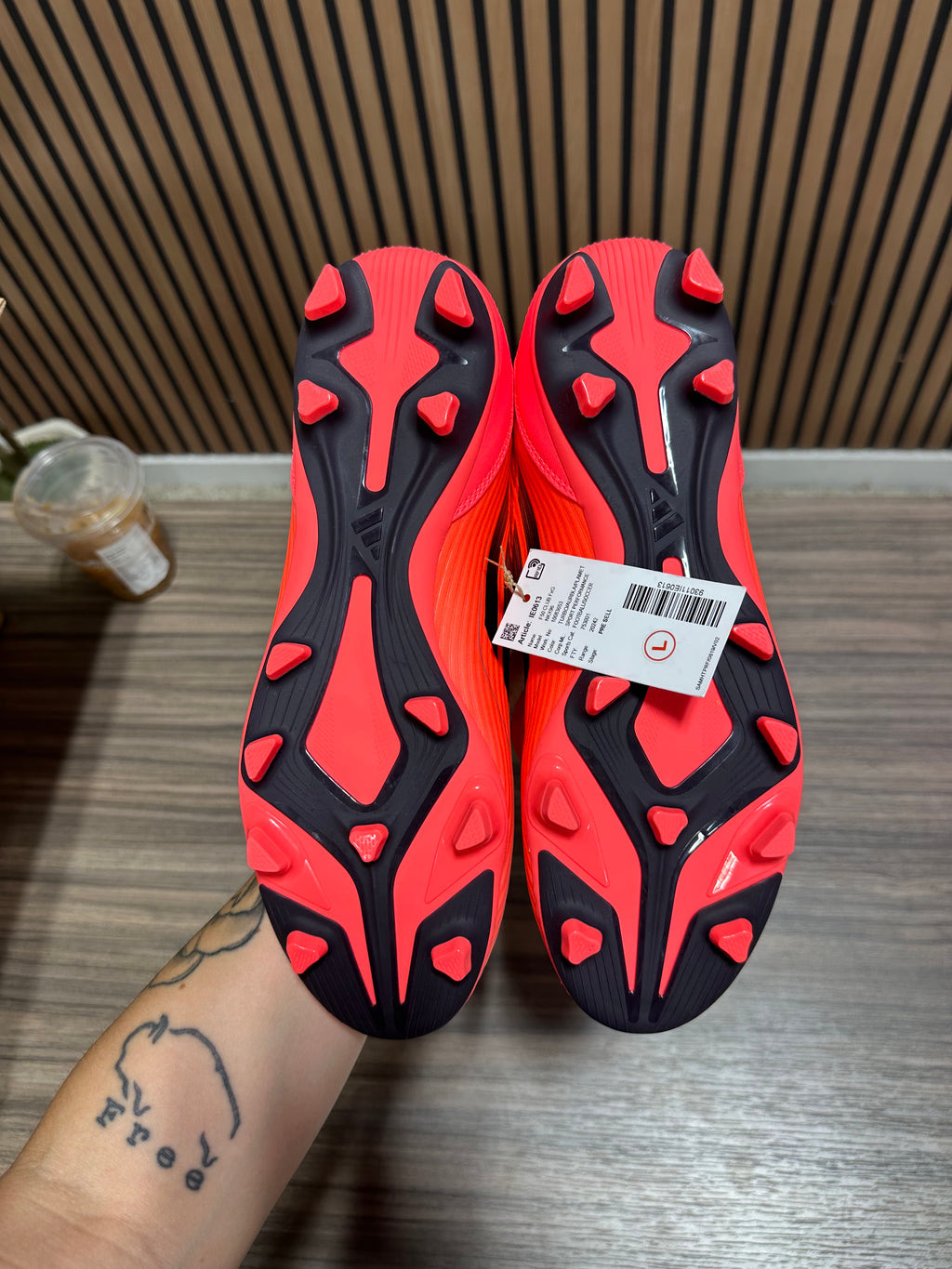Adidas F50 Club FG/MG Turbo/Aurora Black/Platinum Metallic Sz 9
