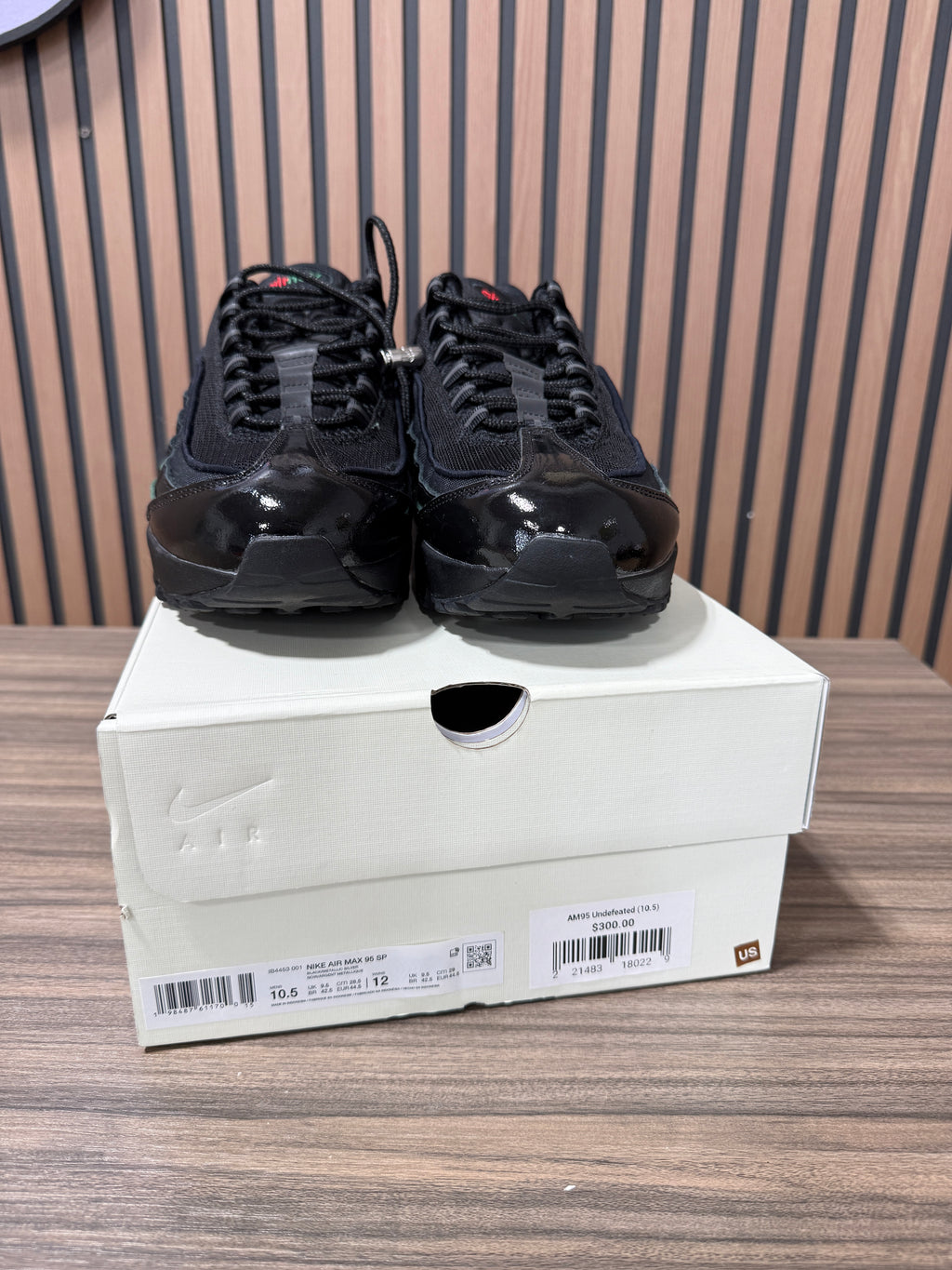 Nike Air Max 95 SP Undefeated Black Sz 10.5 See Desc