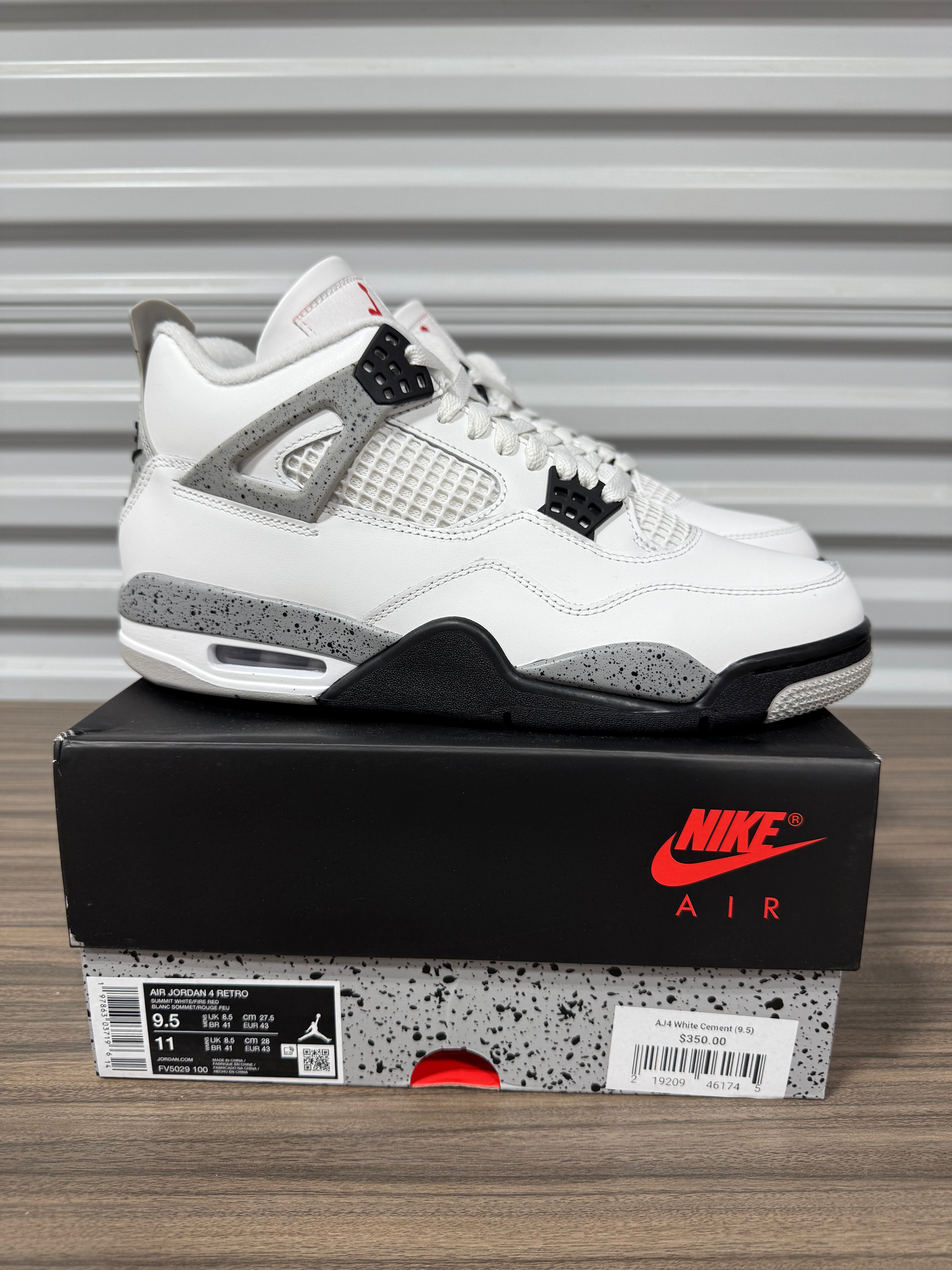Jordan 4 White Cement Sz 9.5