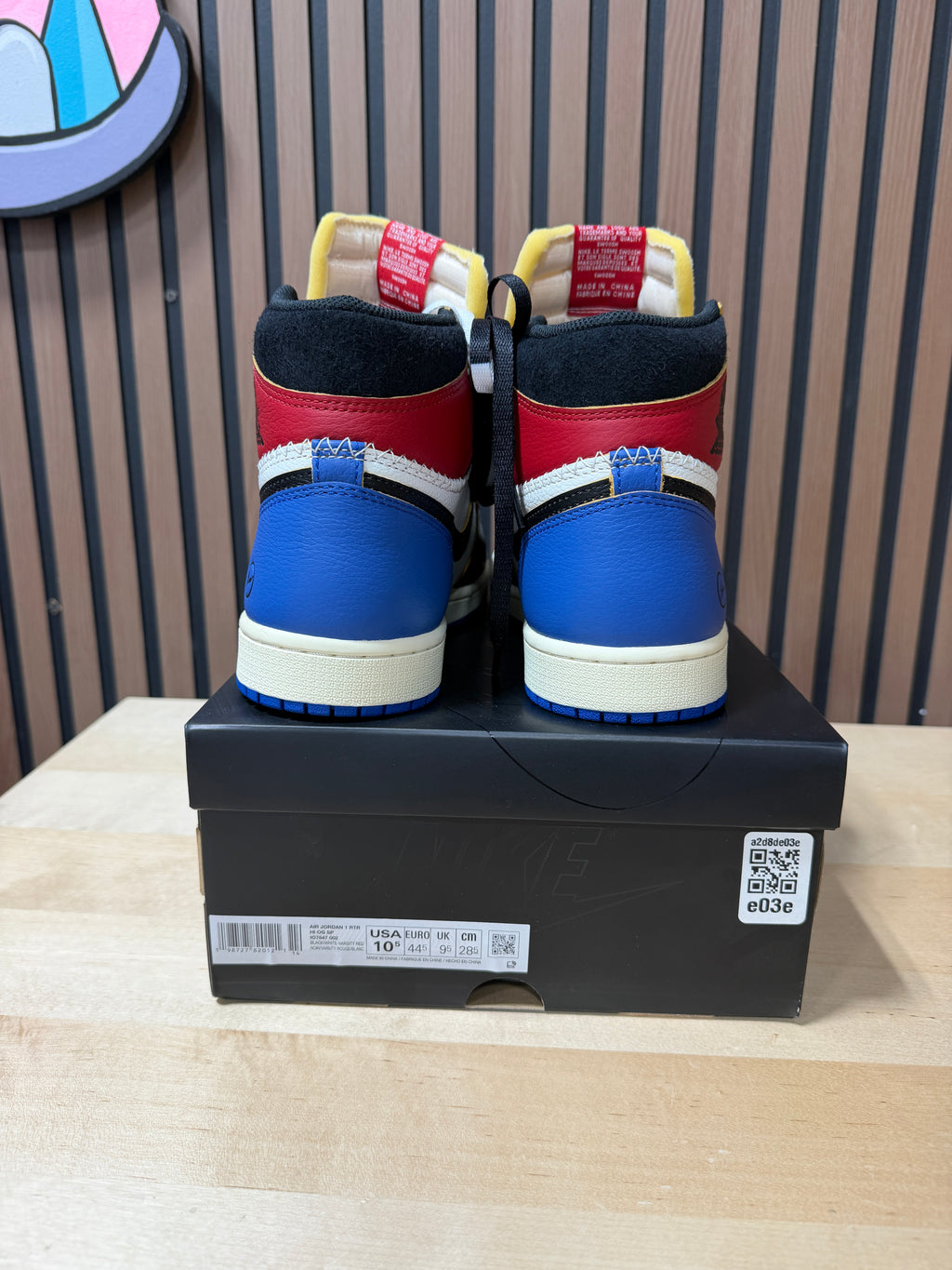 Union LA x Fragment Design x Air Jordan 1 Retro High OG men's sz 10.5