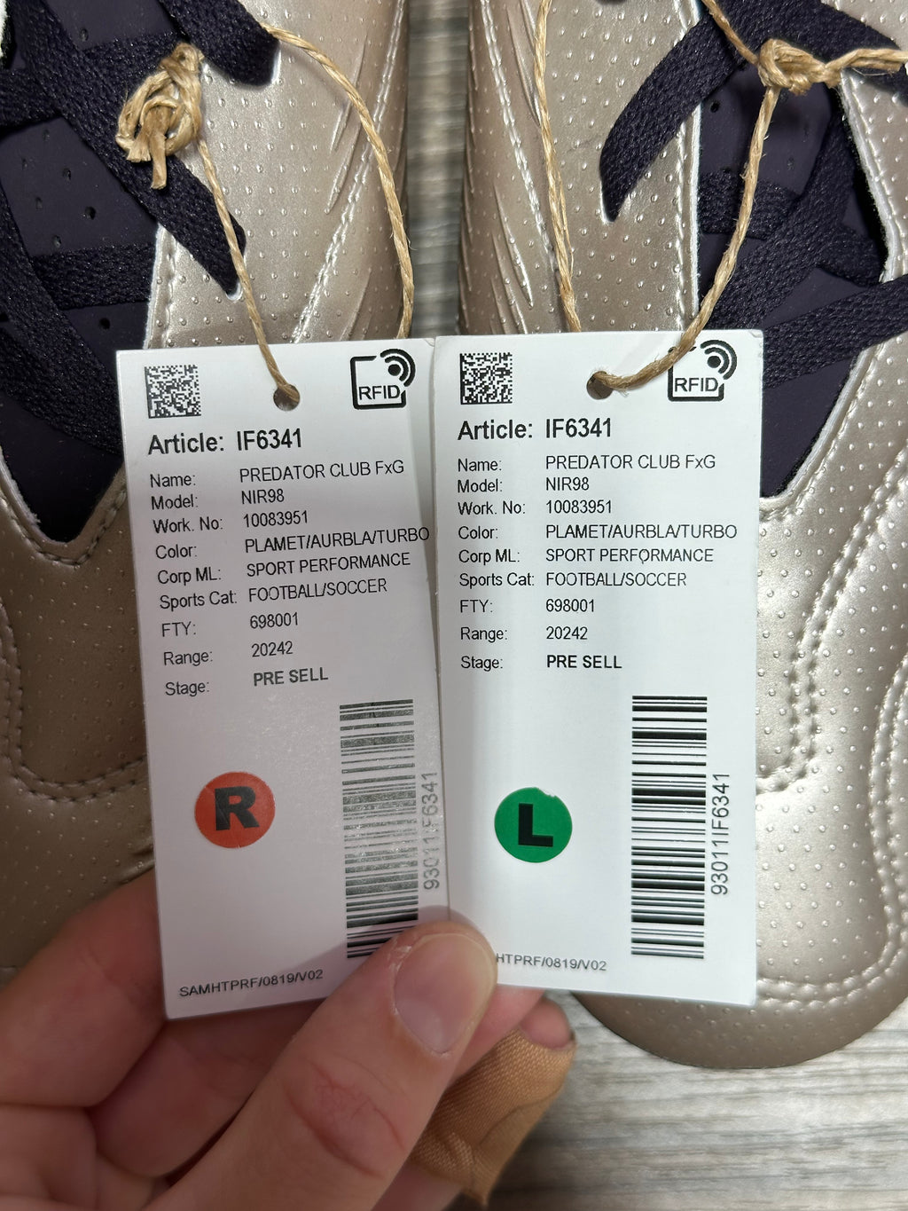 Adidas Predator Club FxG Sz 9