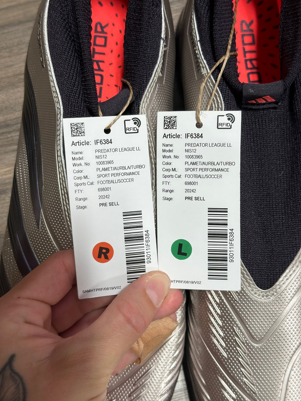 Adidas Predator League Laceless TF Sz 9