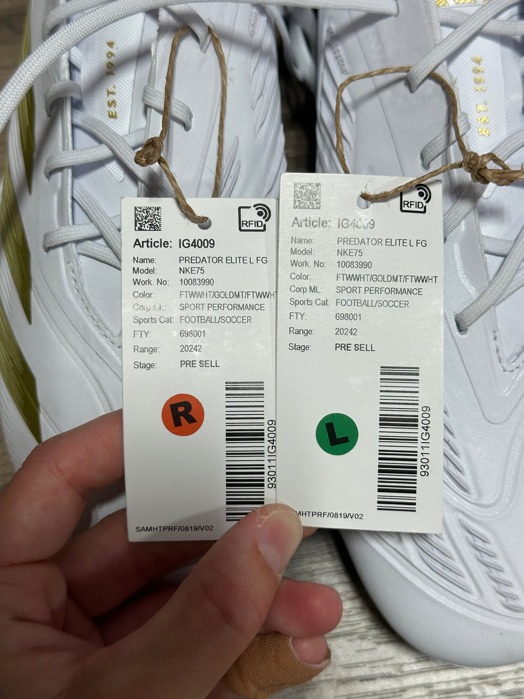 Adidas Predator Elite FG Sz 9