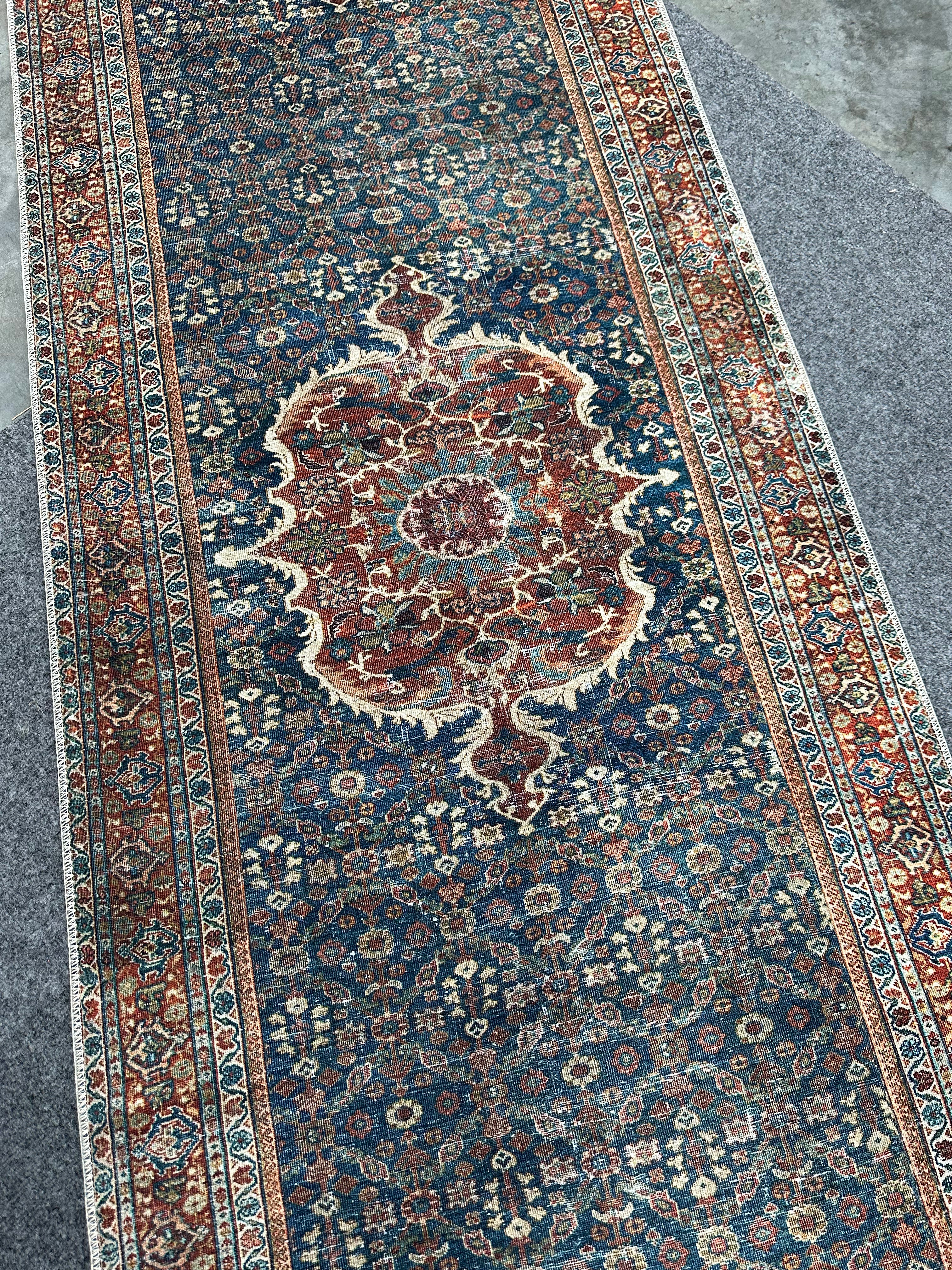 Loloi II 2'-6"x7'-6" Cobalt Blue Spice Printed Polyester Layla Area Rug