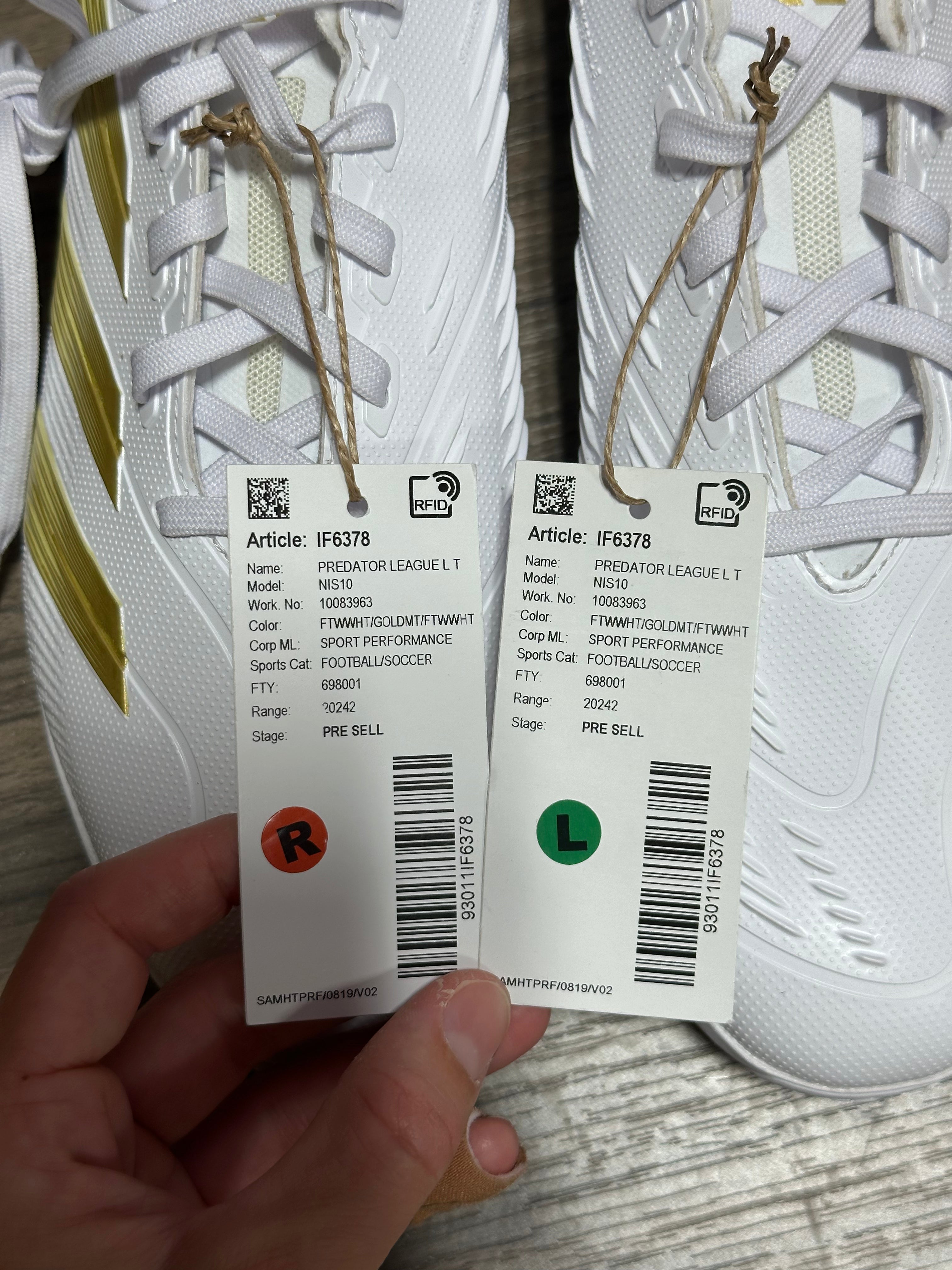 Adidas Predator League TF 'Day Spark Pack sz 9