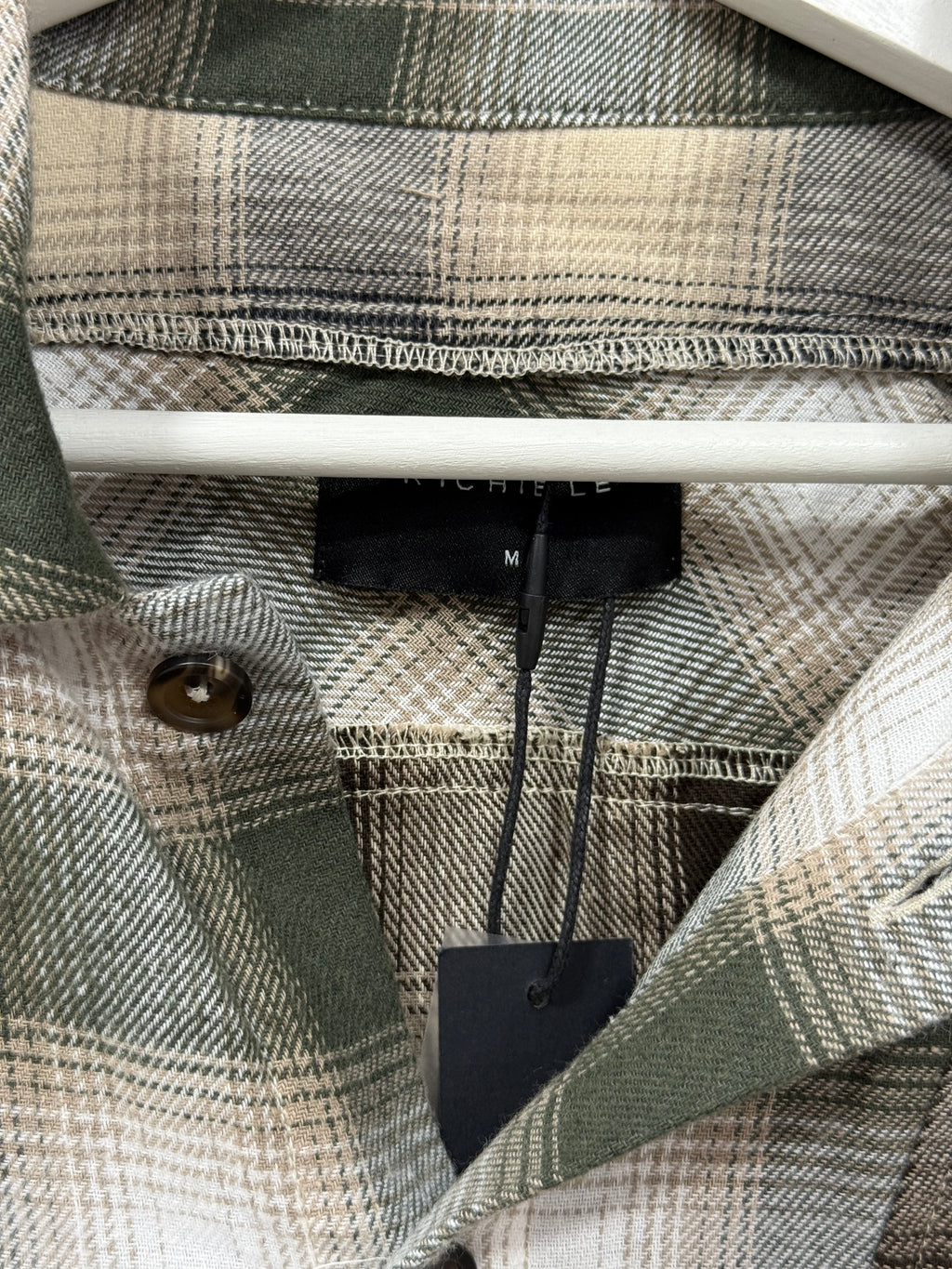 Richie Le Pocket Flannel Green/Black Sz M