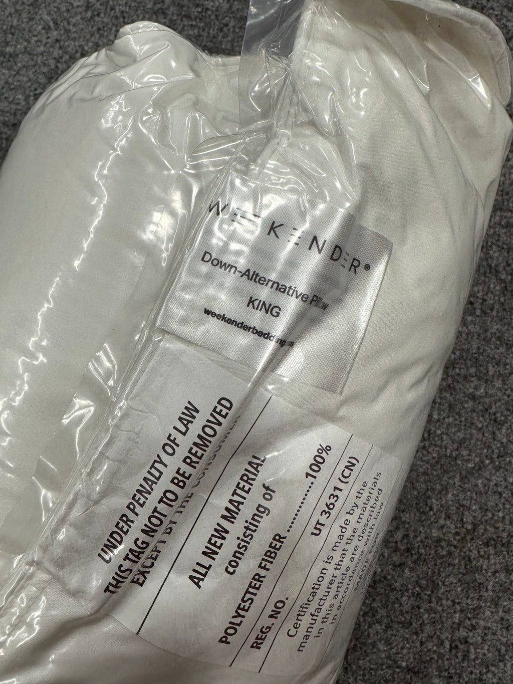 2 Down Alternative King Pillow Inserts