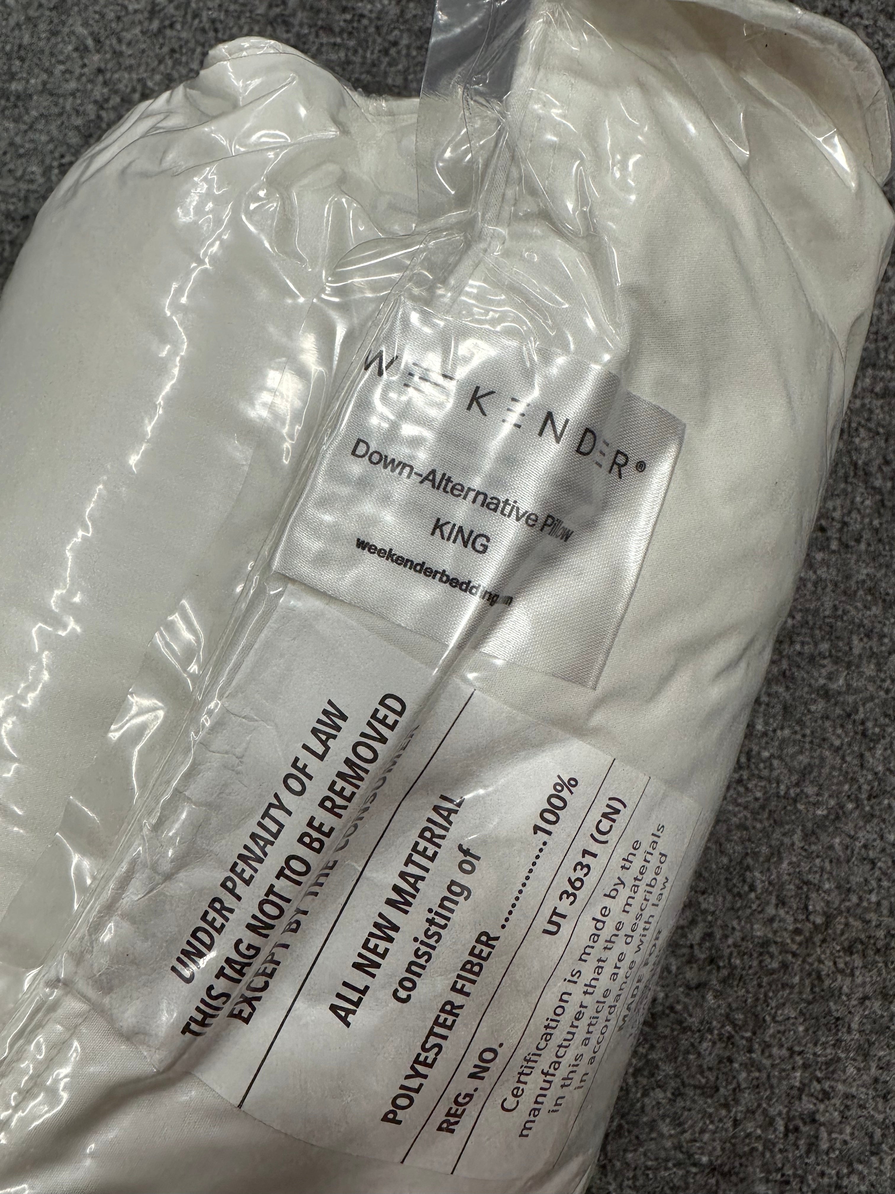 2 Down Alternative King Pillow Inserts