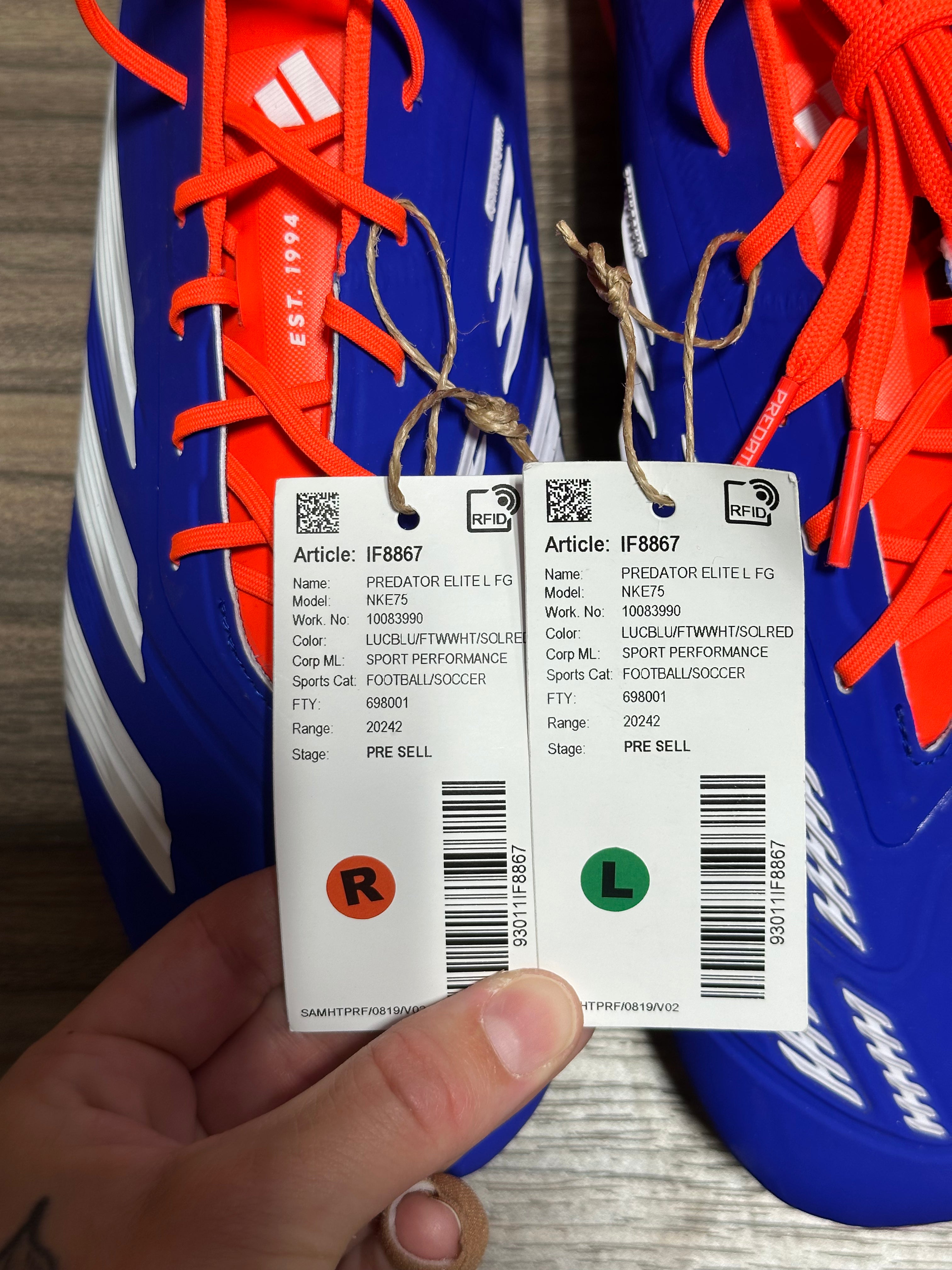 Adidas Predator Elite soccer cleats Sz 9