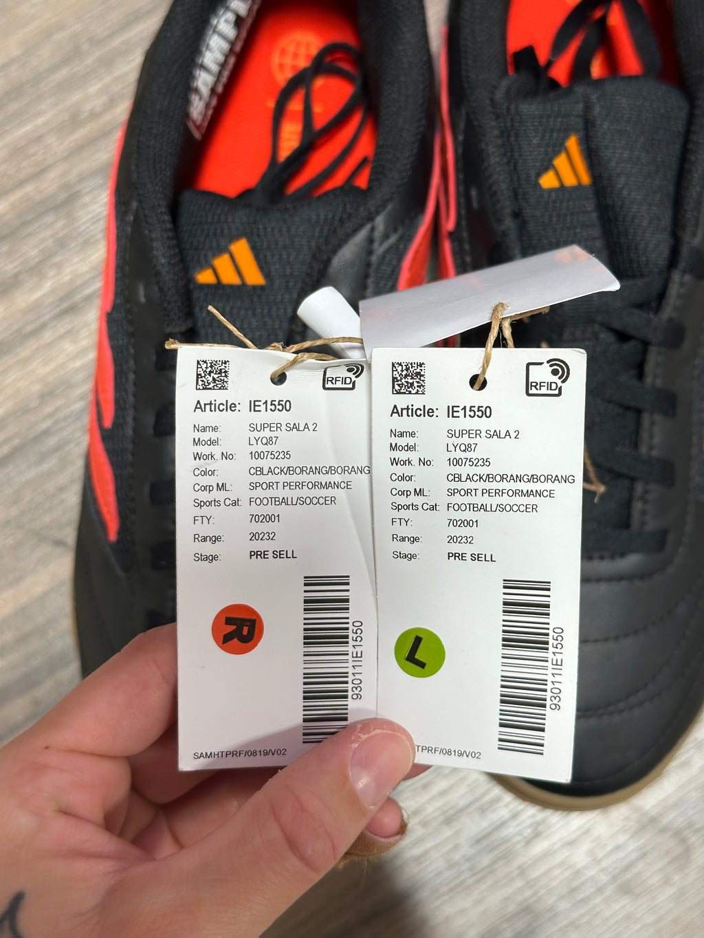 Adidas Super Sala 2 Indoor futsal shoes sz 9