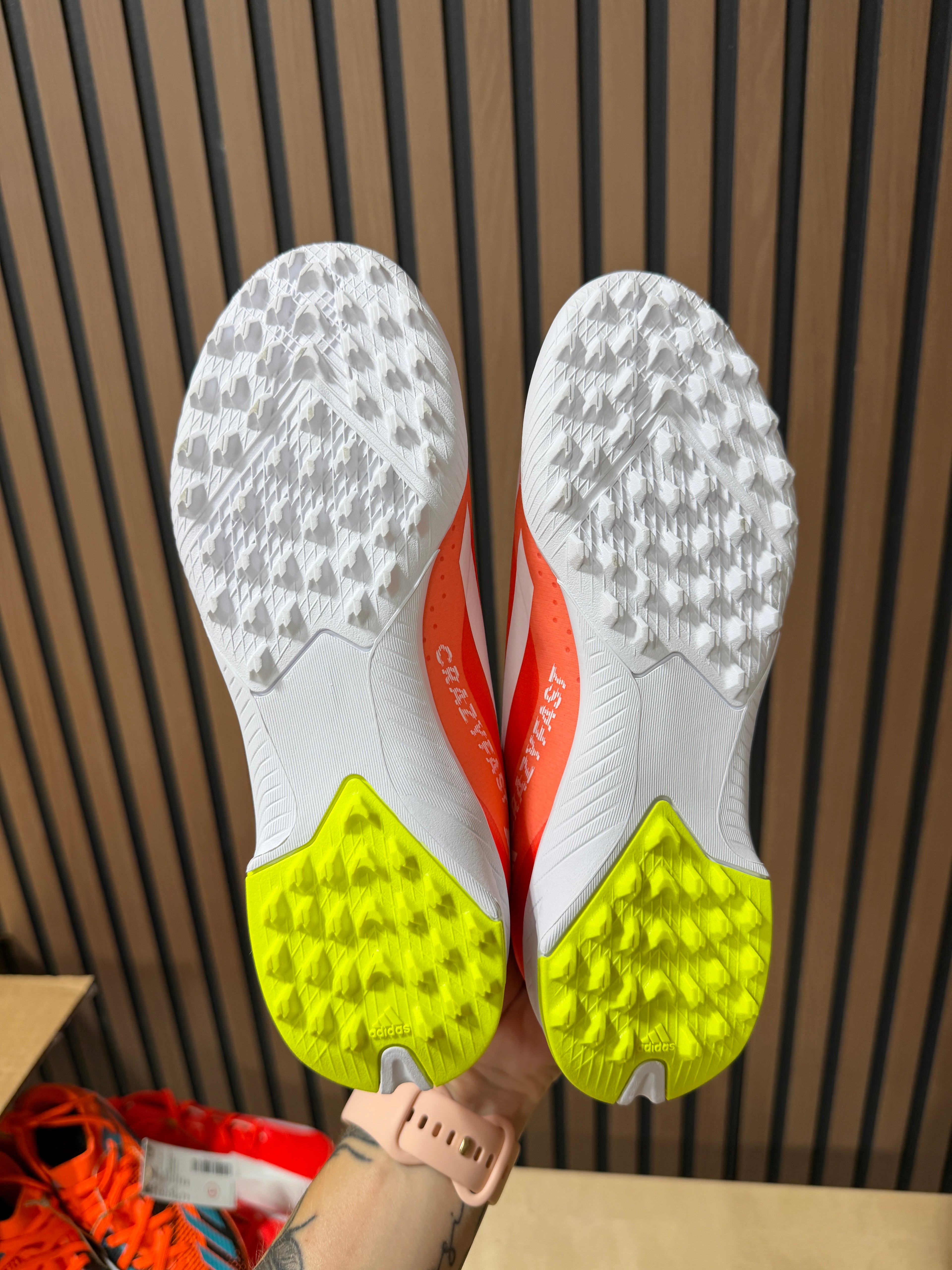 adidas X Crazyfast League Laceless Turf junior soccer shoes sz 3.5