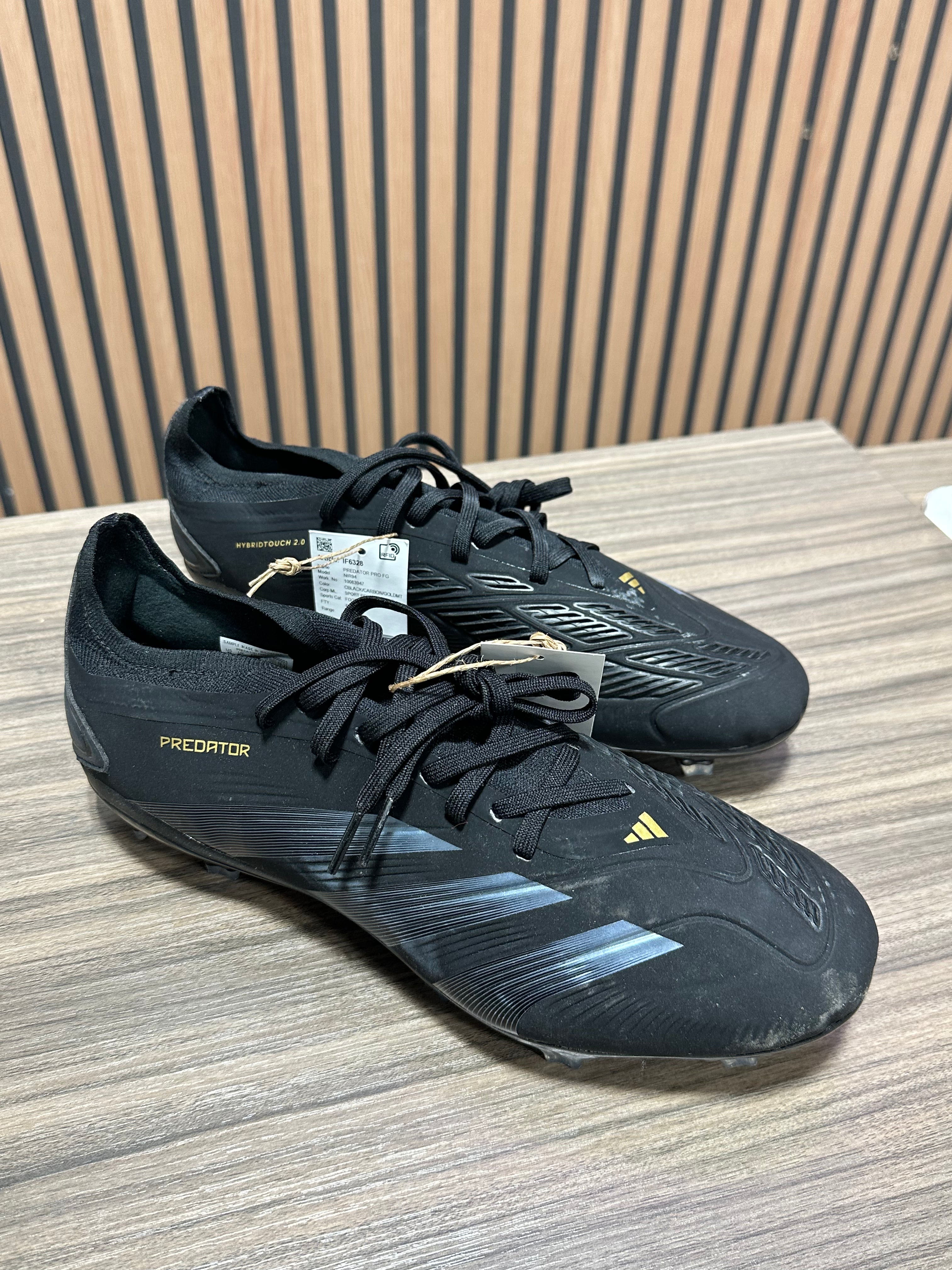 Black adidas Predator Pro Firm Ground soccer cleats sz 9
