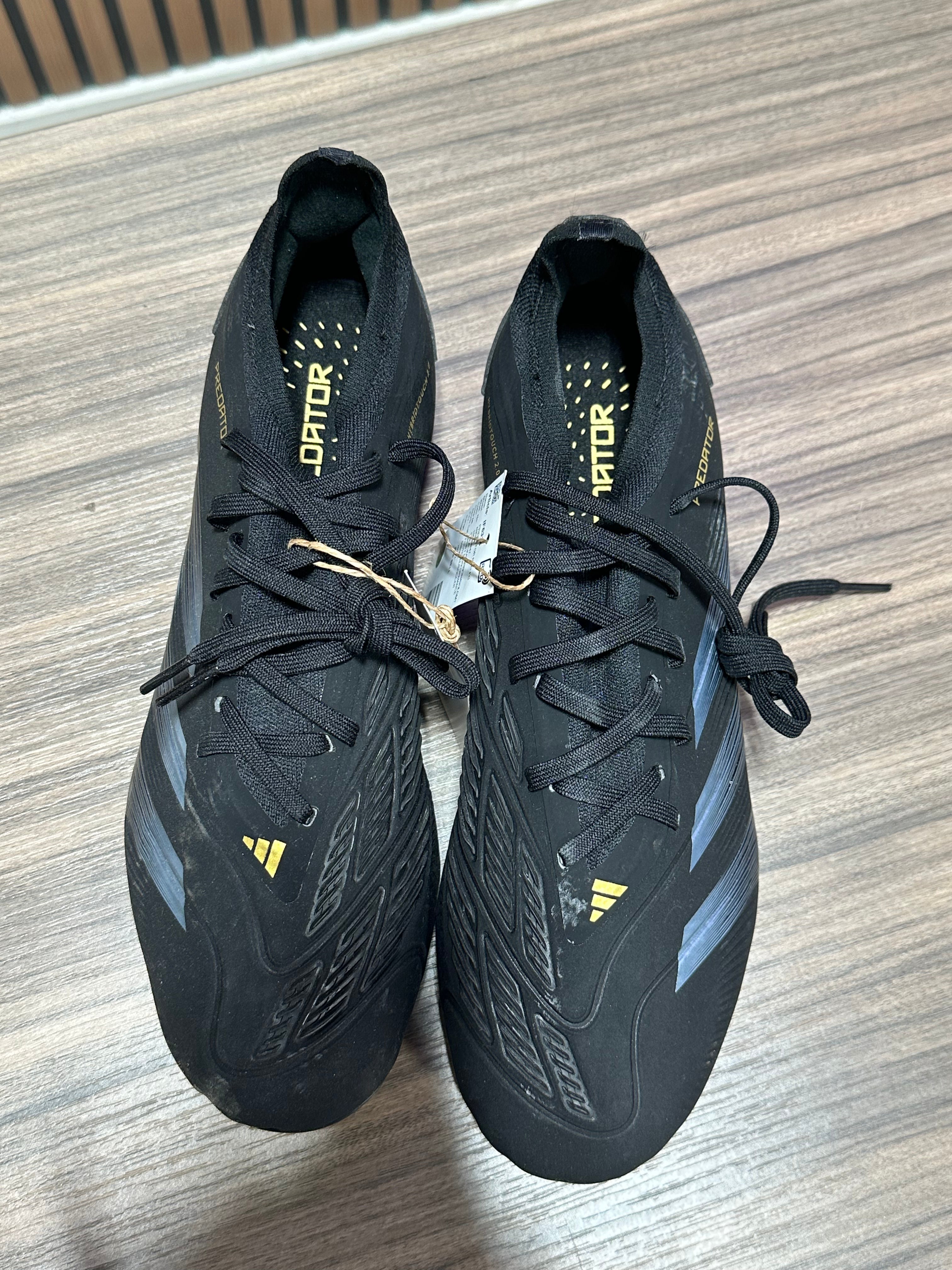 Black adidas Predator Pro Firm Ground soccer cleats sz 9