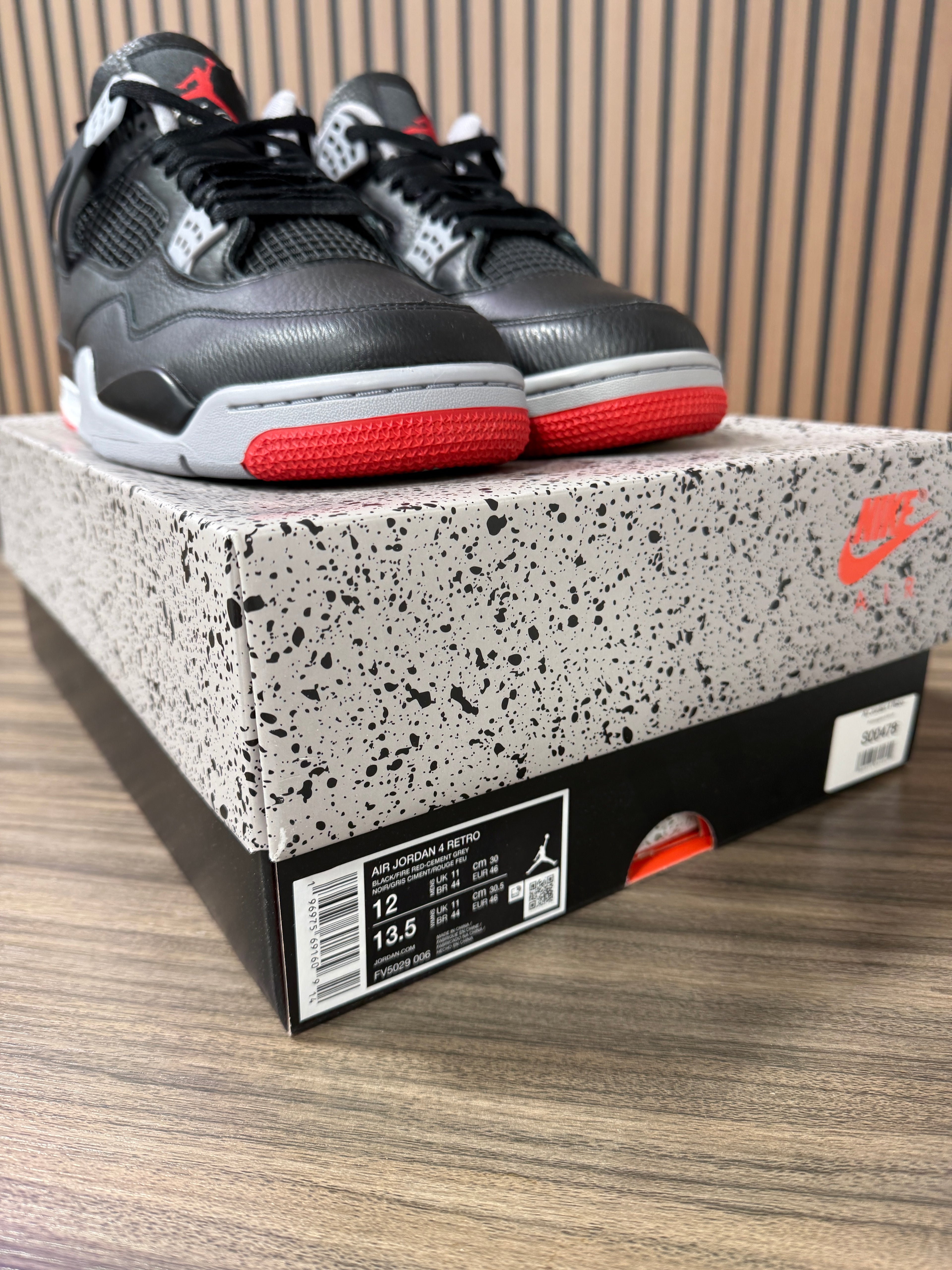 Air Jordan 4 Retro 'Bred Reimagined' Sz 12
