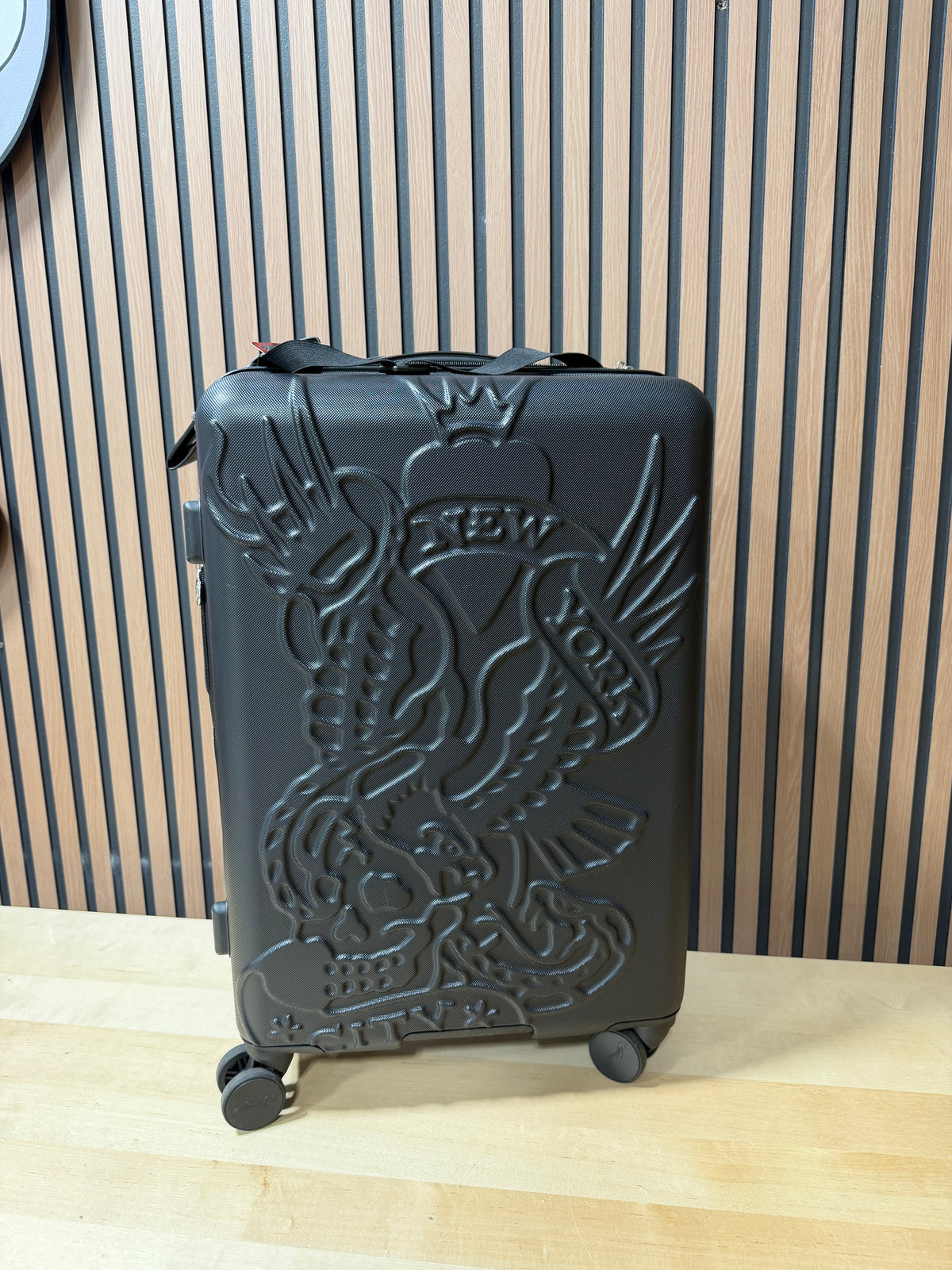 Ed Hardy hardside spinner suitcase