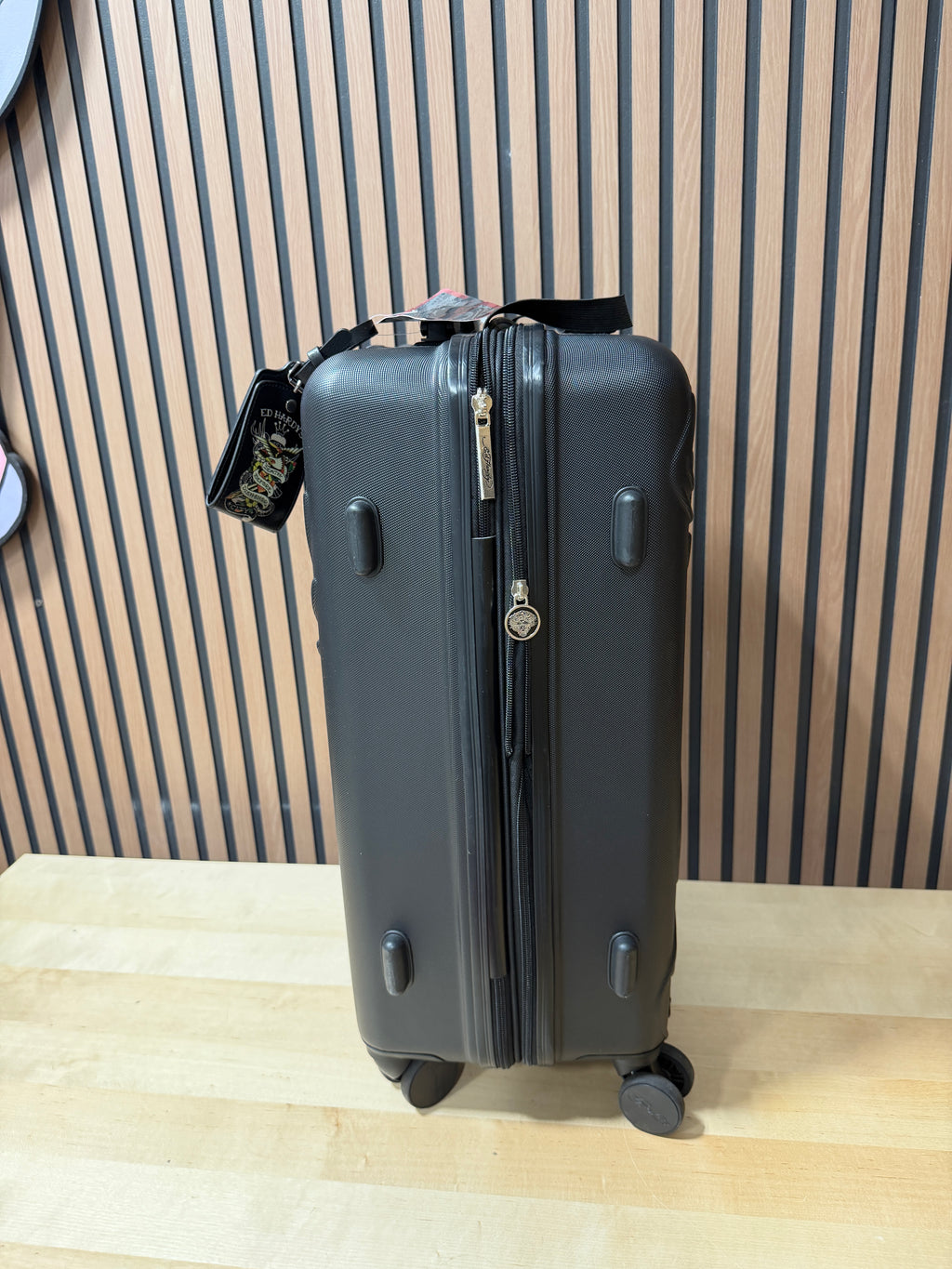 Ed Hardy hardside spinner suitcase