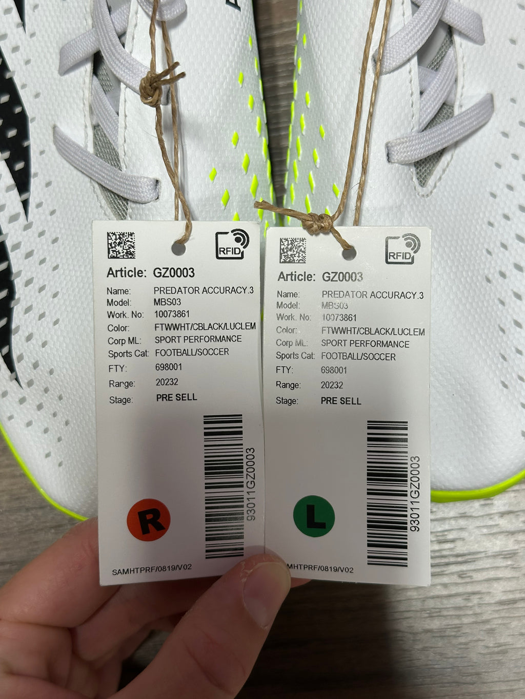 Adidas Predator Accuracy.3 Low Turf Shoes Sz 9