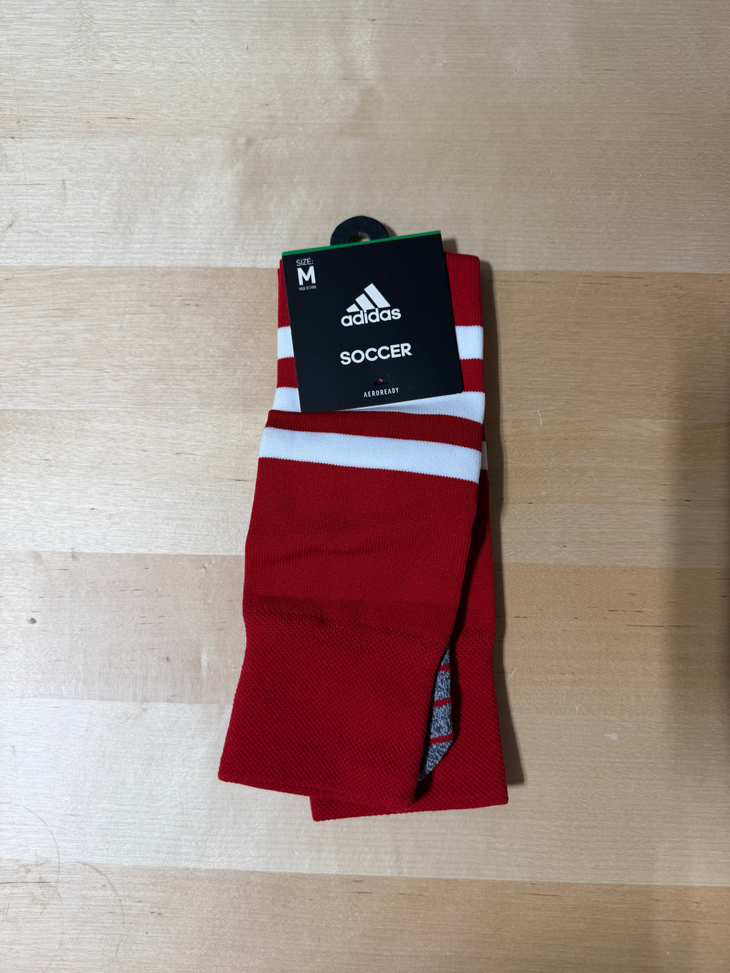 Adidas 3-Stripes Hoop Over-the-Calf Soccer Socks sz M