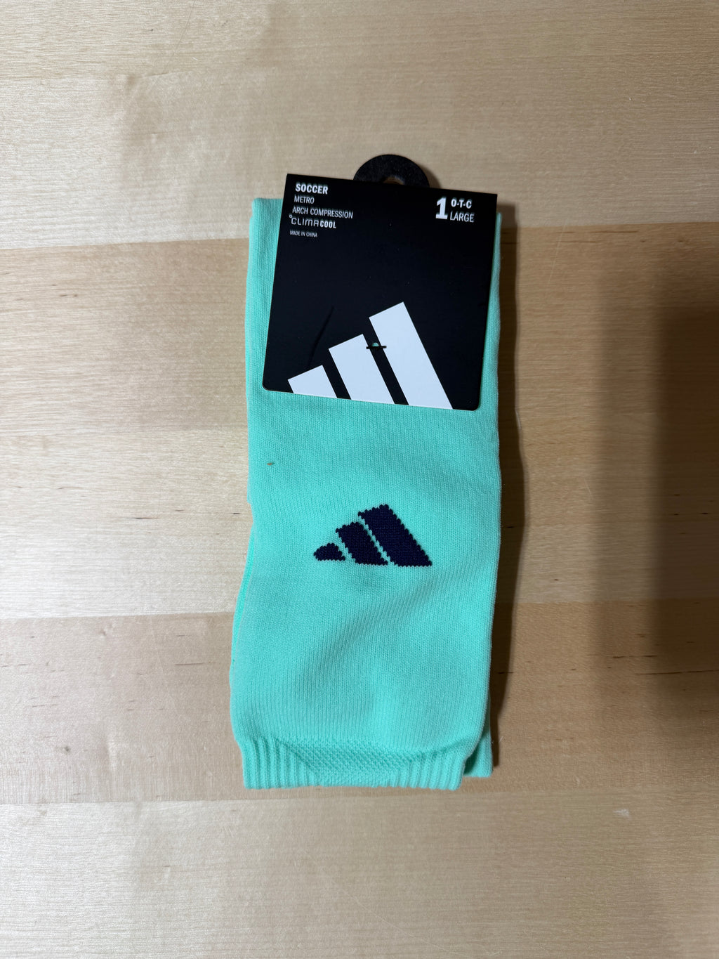 Adidas Metro soccer socks sz L