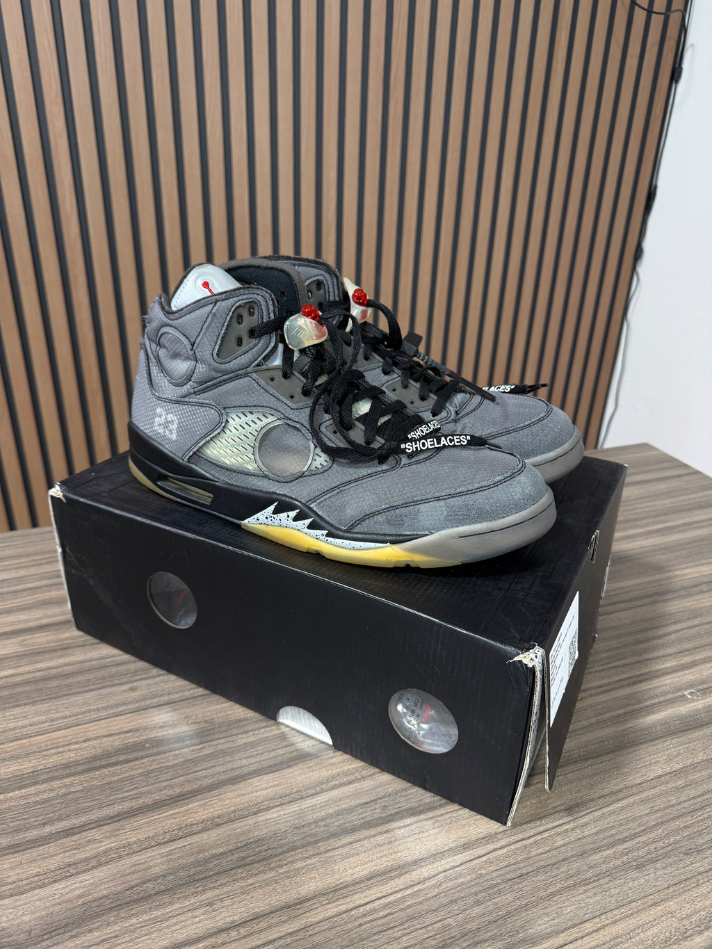 Off-White x Air Jordan 5 Retro SP 'Muslin' Sz 15