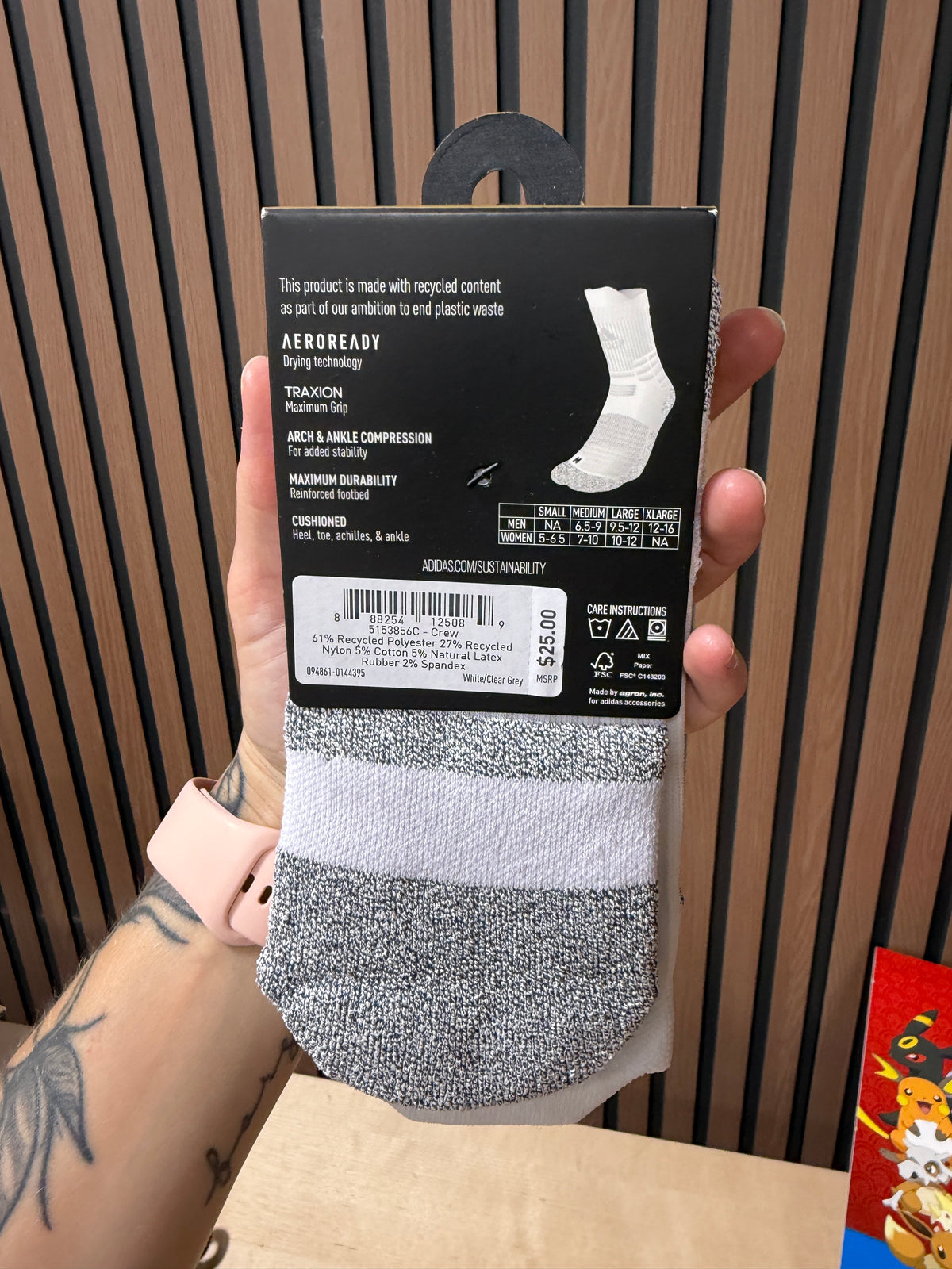 Adidas 5-Star Team Traxion Crew Socks sz L
