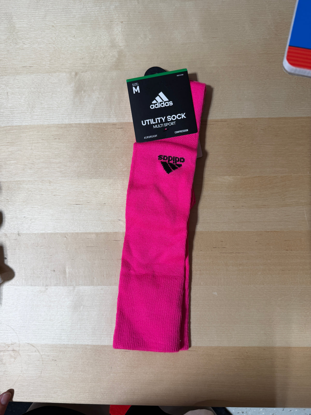 Adidas Utility over-the-calf multi-sport socks bright pink sz M