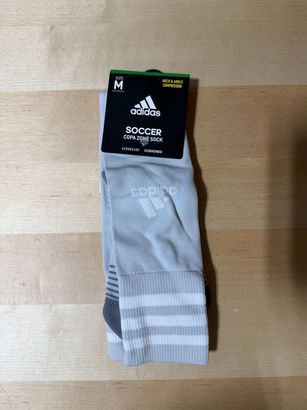 Adidas Copa Zone Cushion soccer socks grey sz M