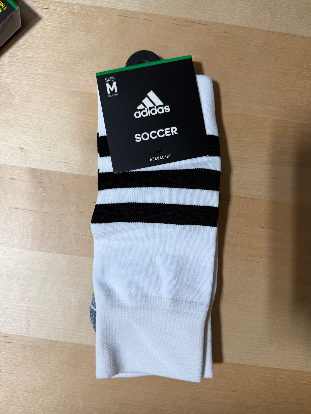 Adidas Copa Zone Cushion Over-the-Calf Soccer Socks white w/ black sz M