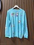 Sanrio Hello Kitty & Friends Allover Print Long Sleeve T-Shirt sz XL