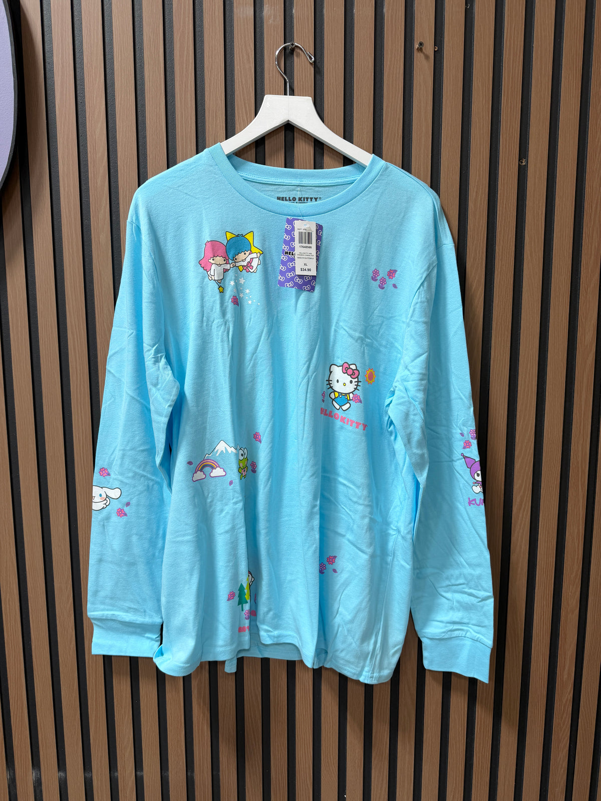 Sanrio Hello Kitty & Friends Allover Print Long Sleeve T-Shirt sz XL