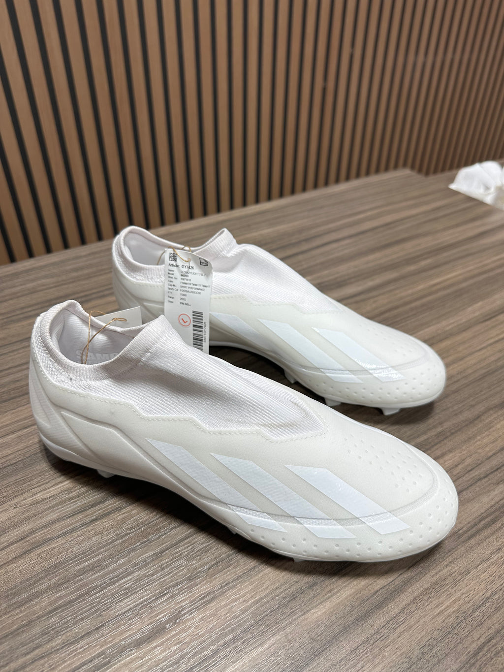 Adidas X Crazyfast.3 Laceless FG Cloud White soccer cleats sz 9