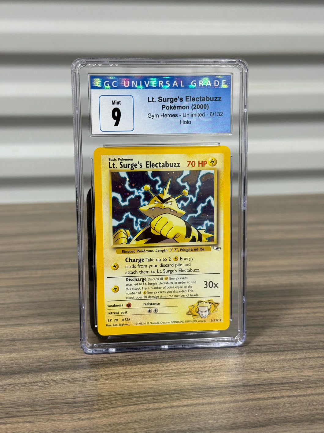 Lt. Surge's Electrobuzz CGC 9 Pokemon Card