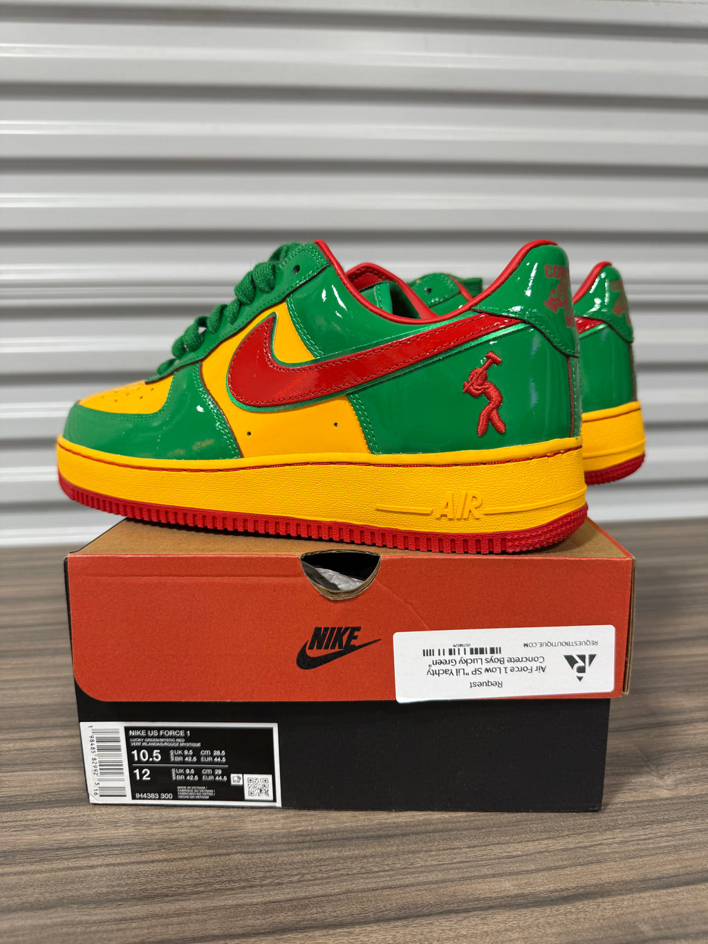 Nike Air Force 1 Low Lil Yachty Concrete Boys Lucky Green Sz 10.5