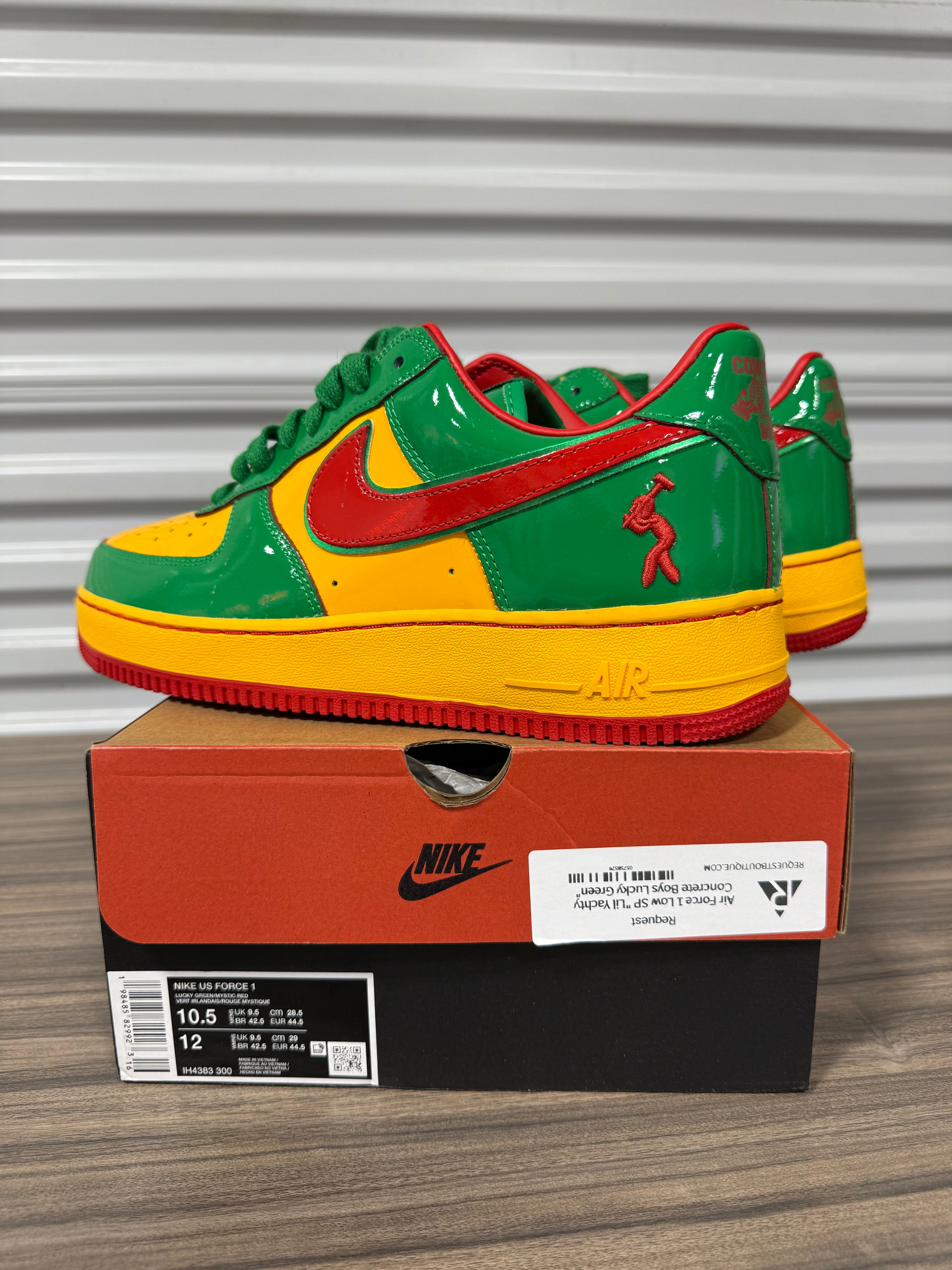 Nike Air Force 1 Low Lil Yachty Concrete Boys Lucky Green Sz 10.5