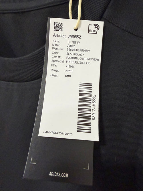 Adidas Tee W – Black/Black sz S