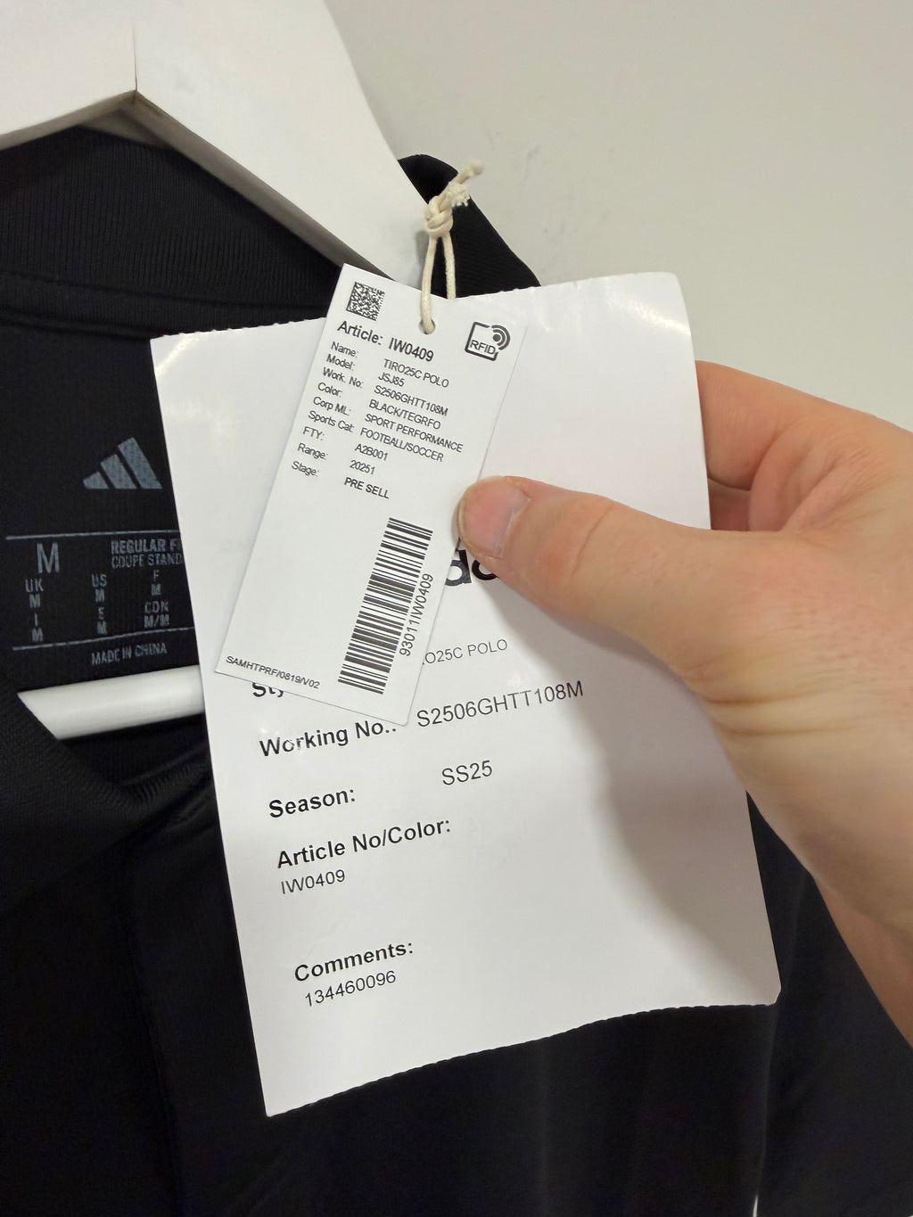 Adidas Tiro 25 Club Polo – Black/Team Energy