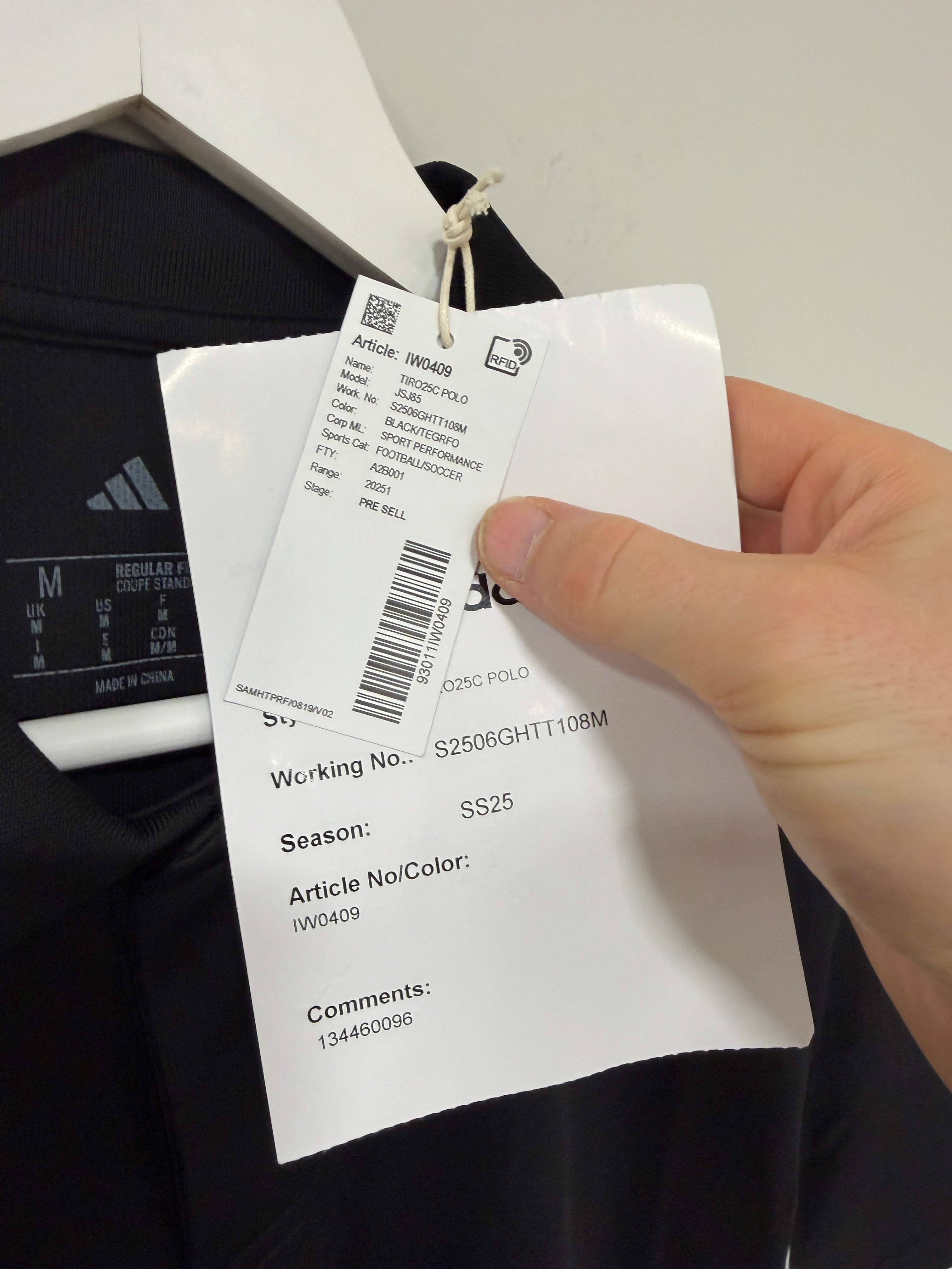 Adidas Tiro 25 Club Polo – Black/Team Energy