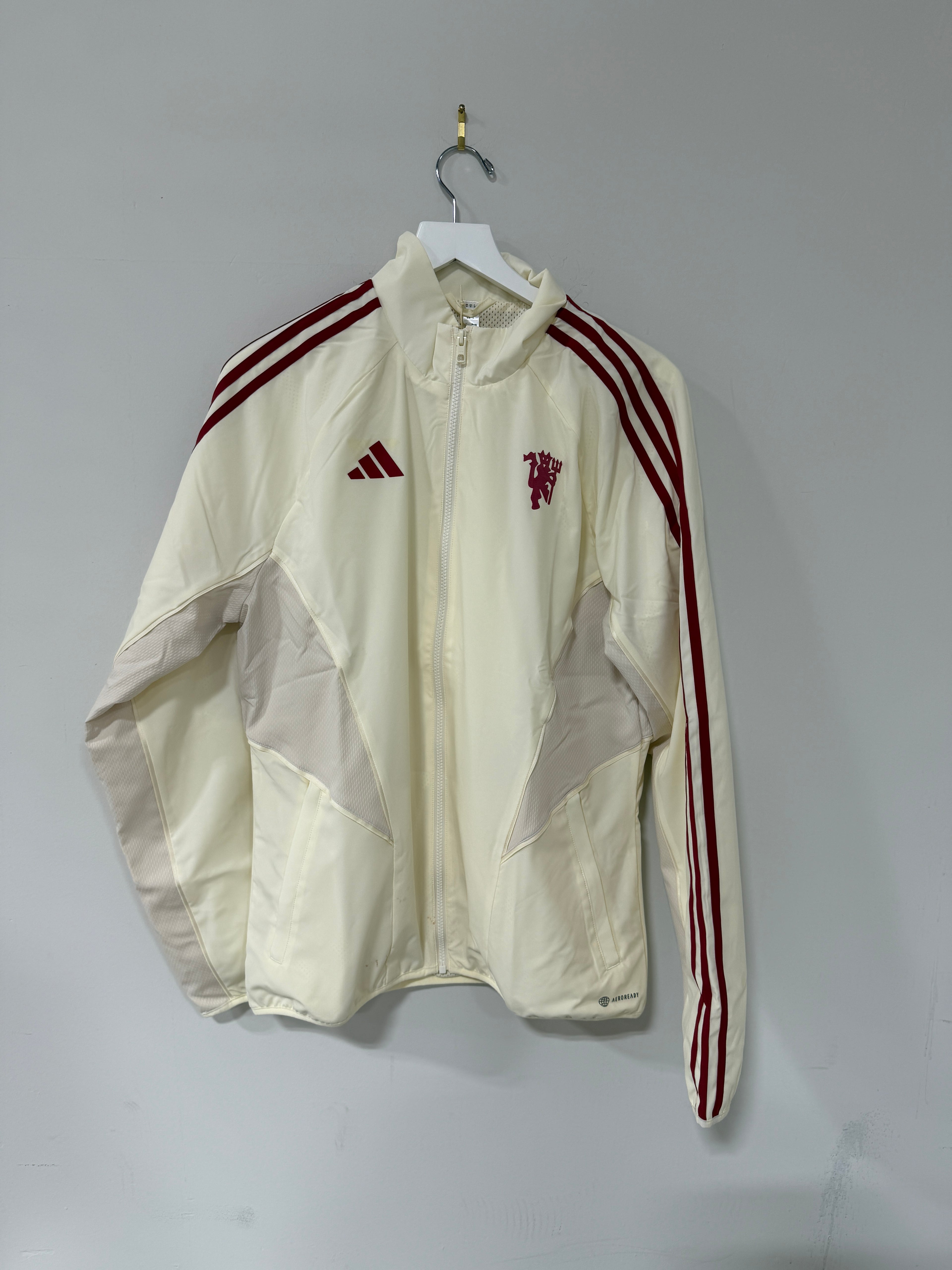 Adidas Manchester United Anthem Jacket – Cream White