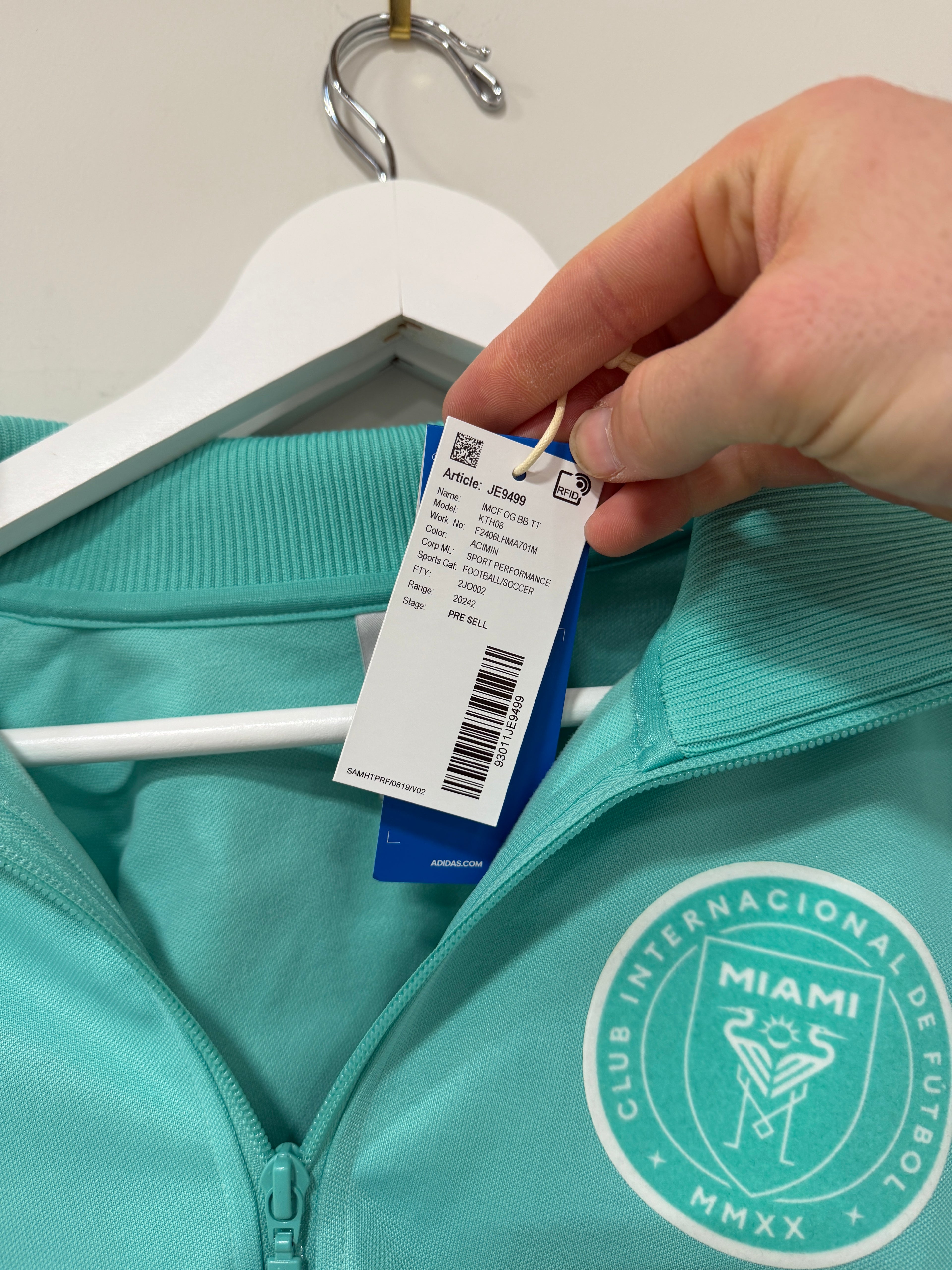 Adidas Inter Miami CF Originals Baseball T-Shirt – Acid Mint