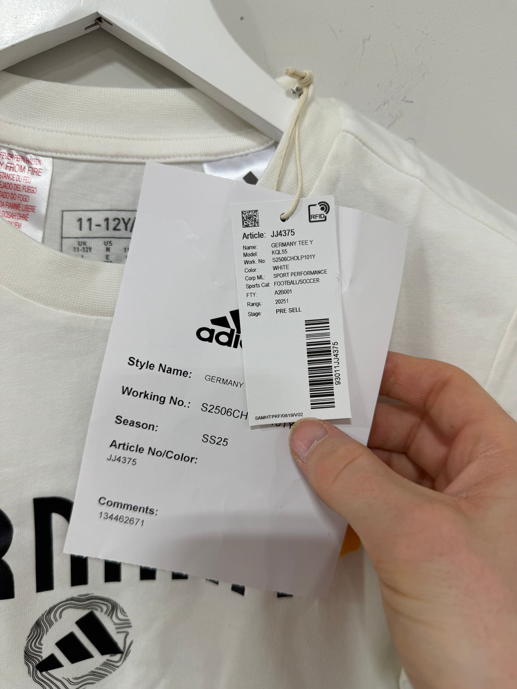 Adidas Germany T-Shirt Youth – White