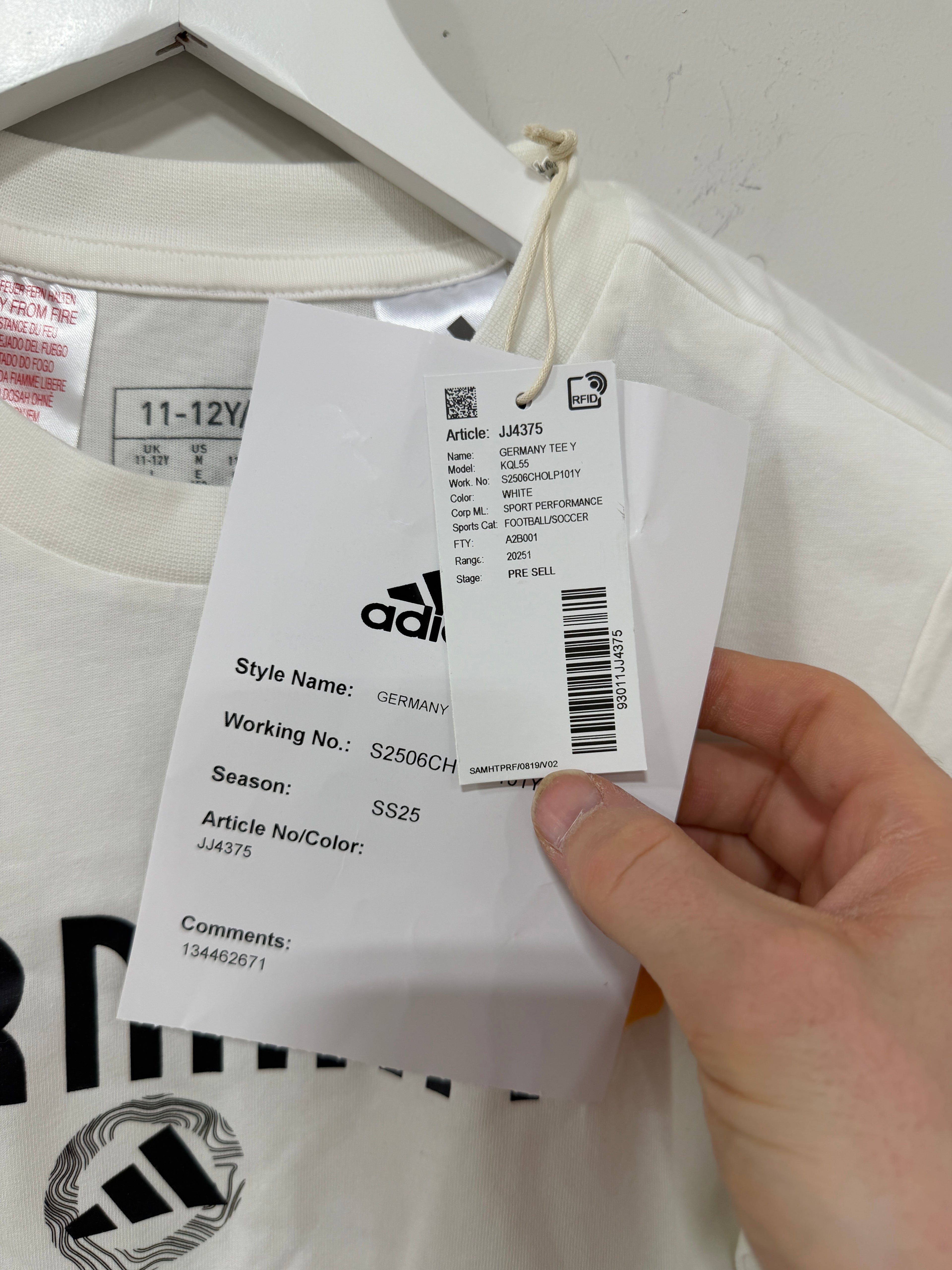 Adidas Germany T-Shirt Youth – White