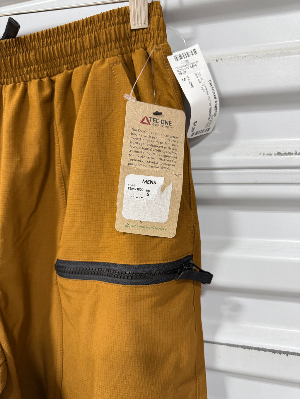 Tech One Shorts Tan Sz S