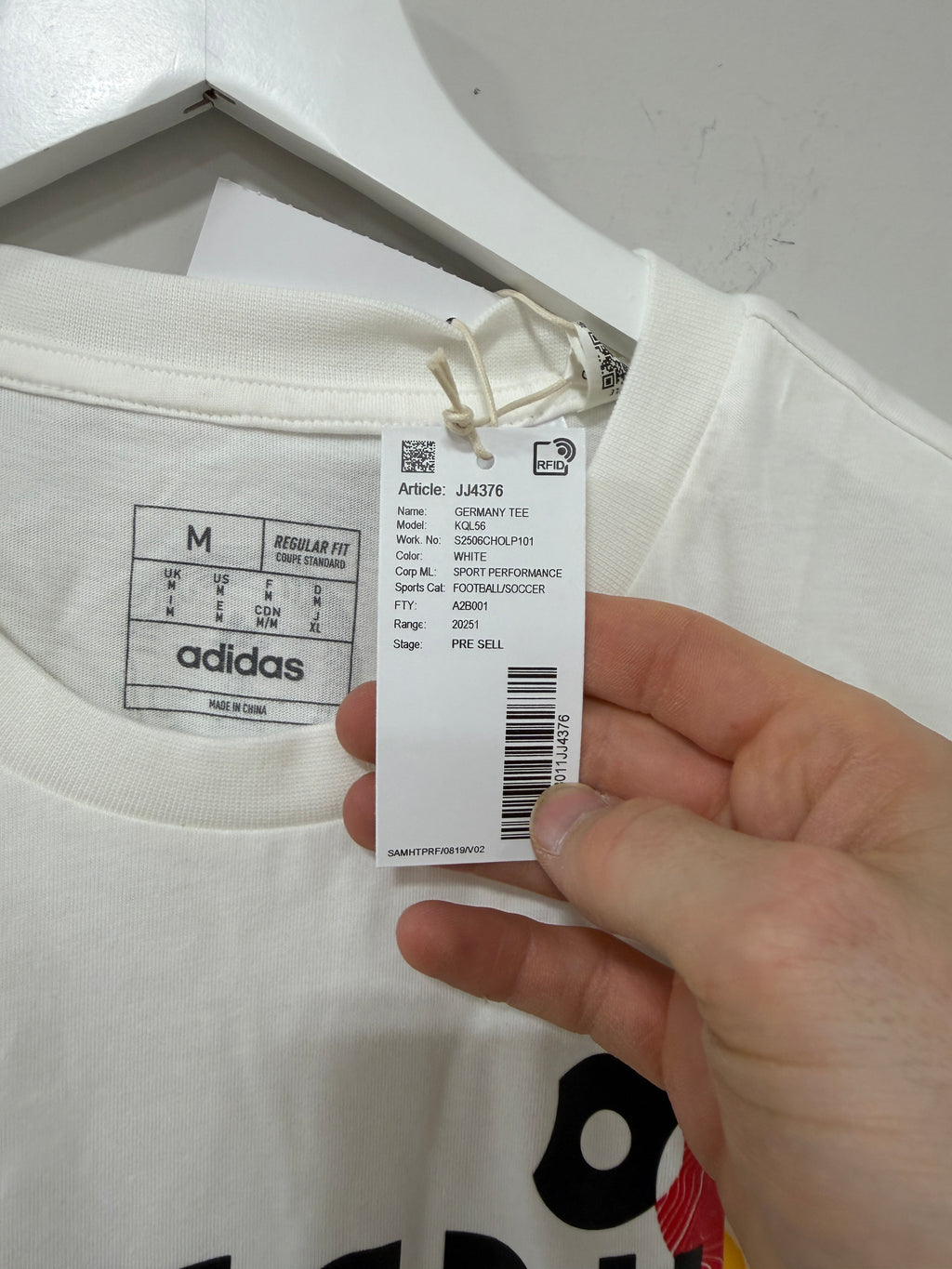 Adidas Germany T-Shirt Mens Size Medium – White