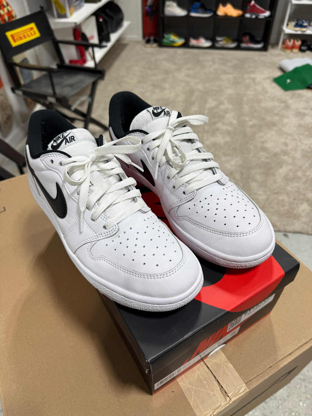 Jordan 1 Retro Low '85 Metallic Black Sz 10.5