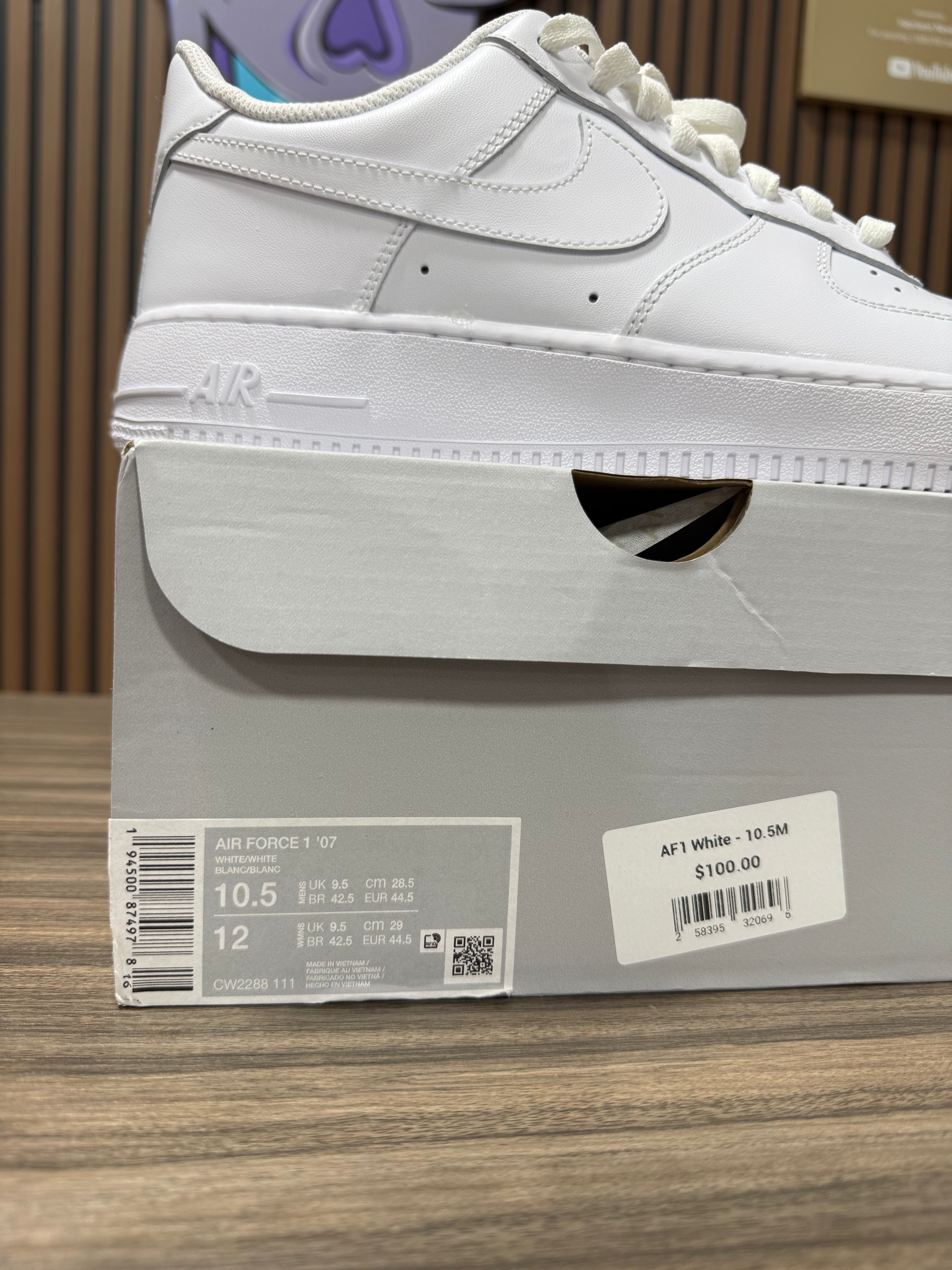 Air Force 1 White Sz 10.5