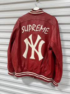 Supreme MLB NYC Leather Jacket Sz L