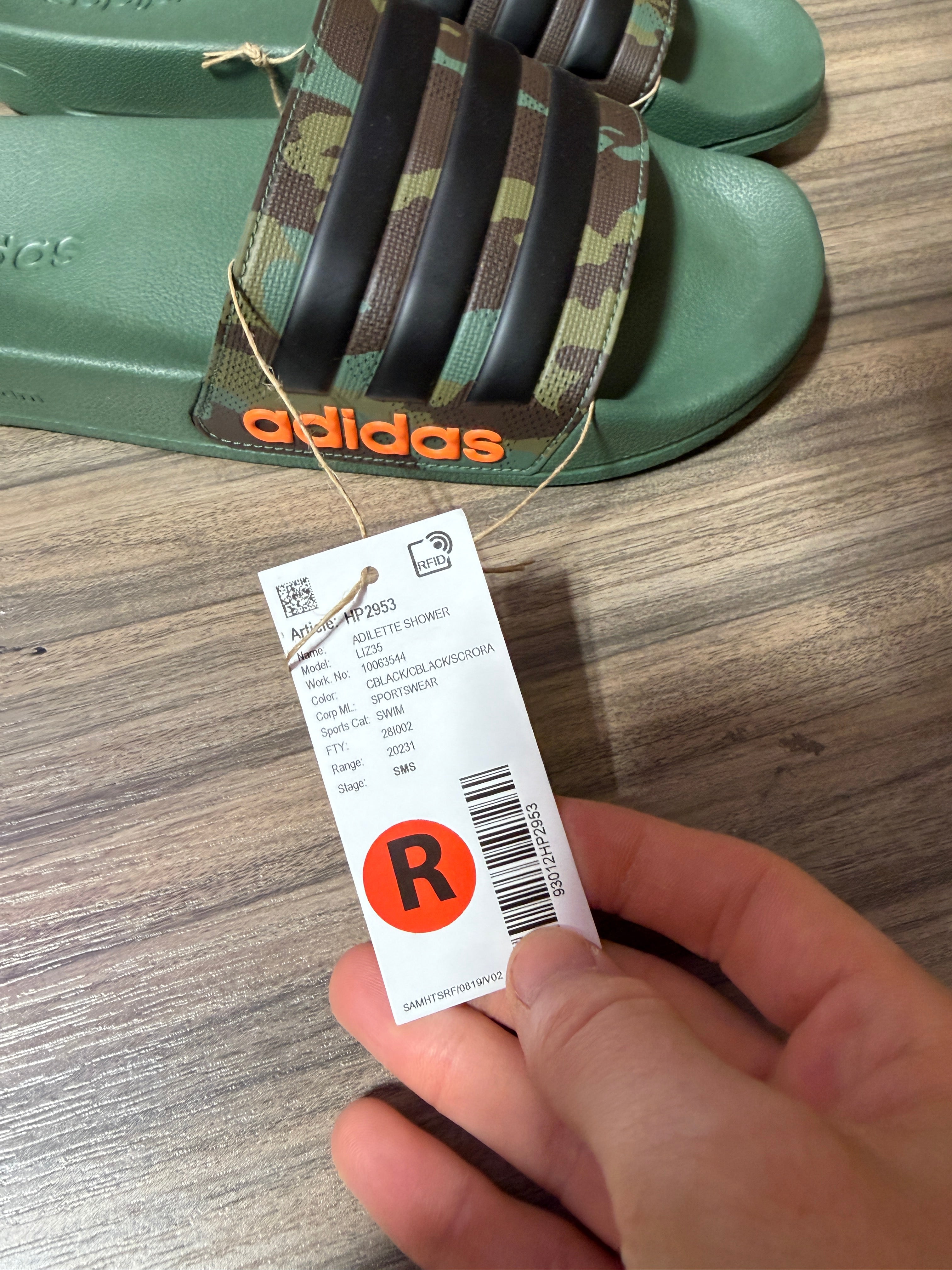 Adidas Adilette Shower Slide 'Camo' Sz 9