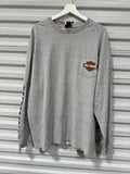 Harley Davidson Long Sleeve T-Shirt Grey Sz XL