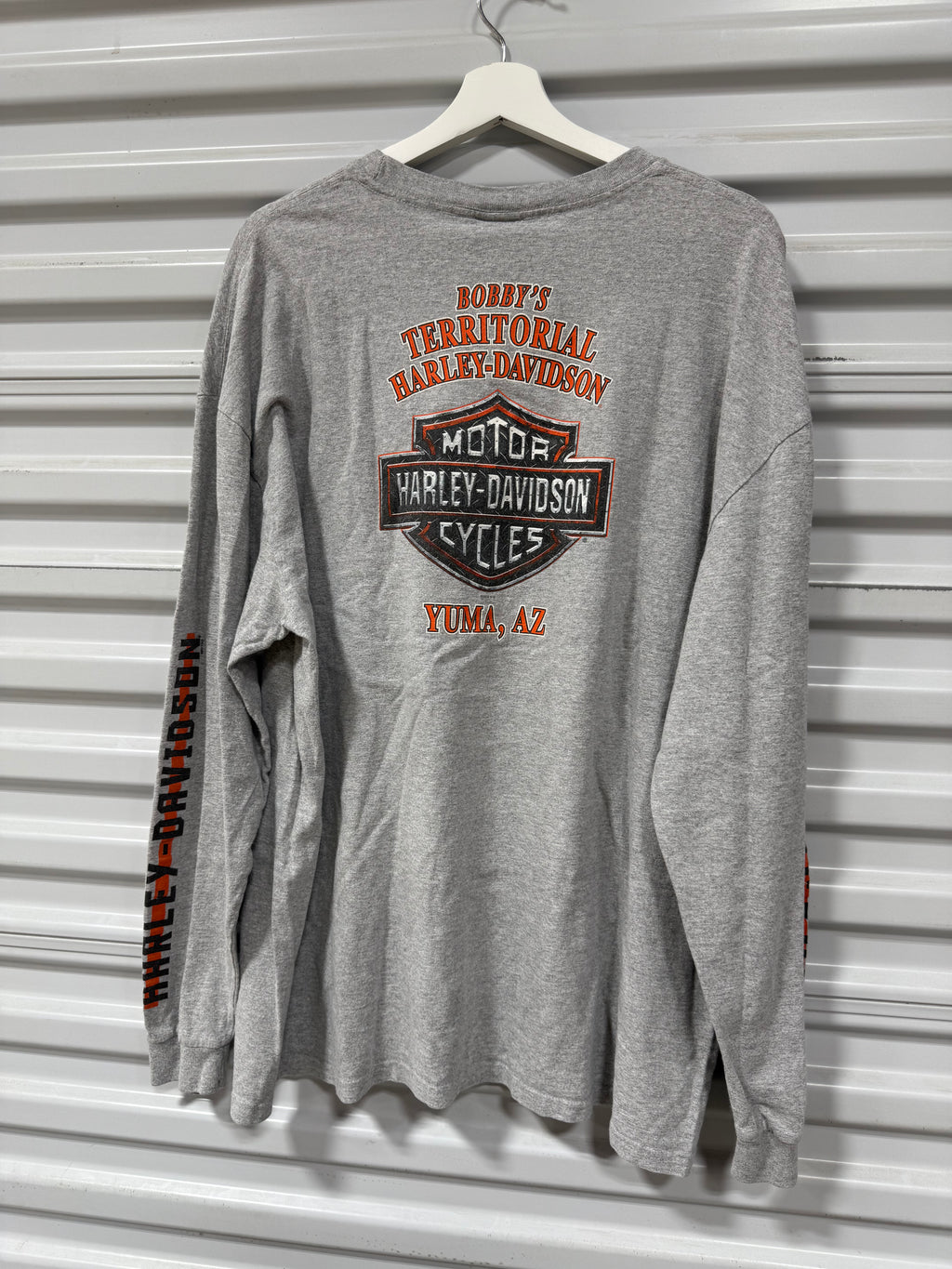 Harley Davidson Long Sleeve T-Shirt Grey Sz XL